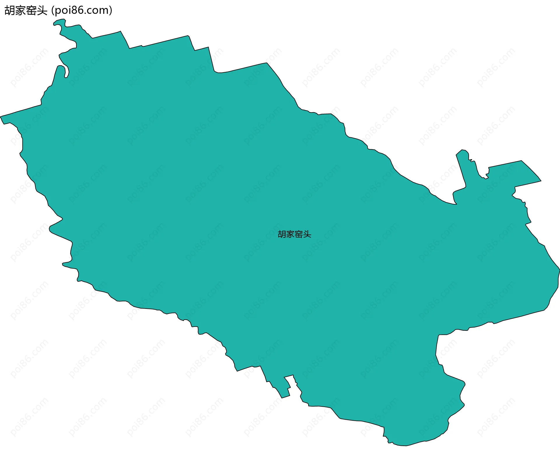 胡家窑头边界地图