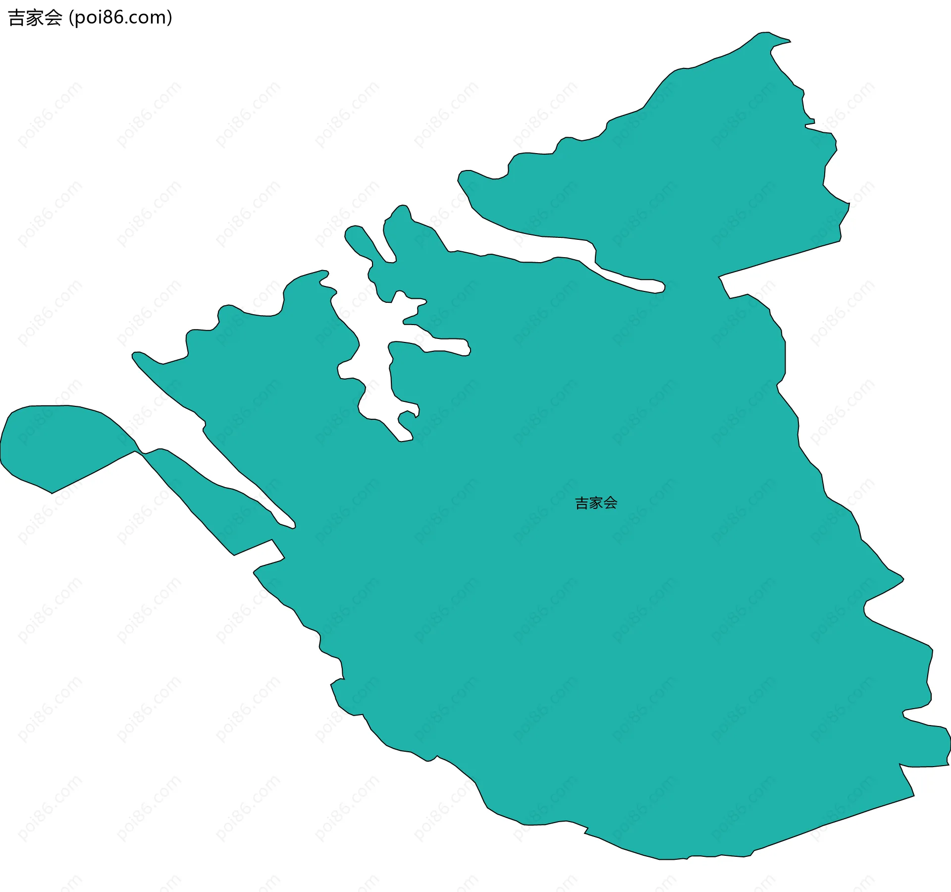 吉家会边界地图