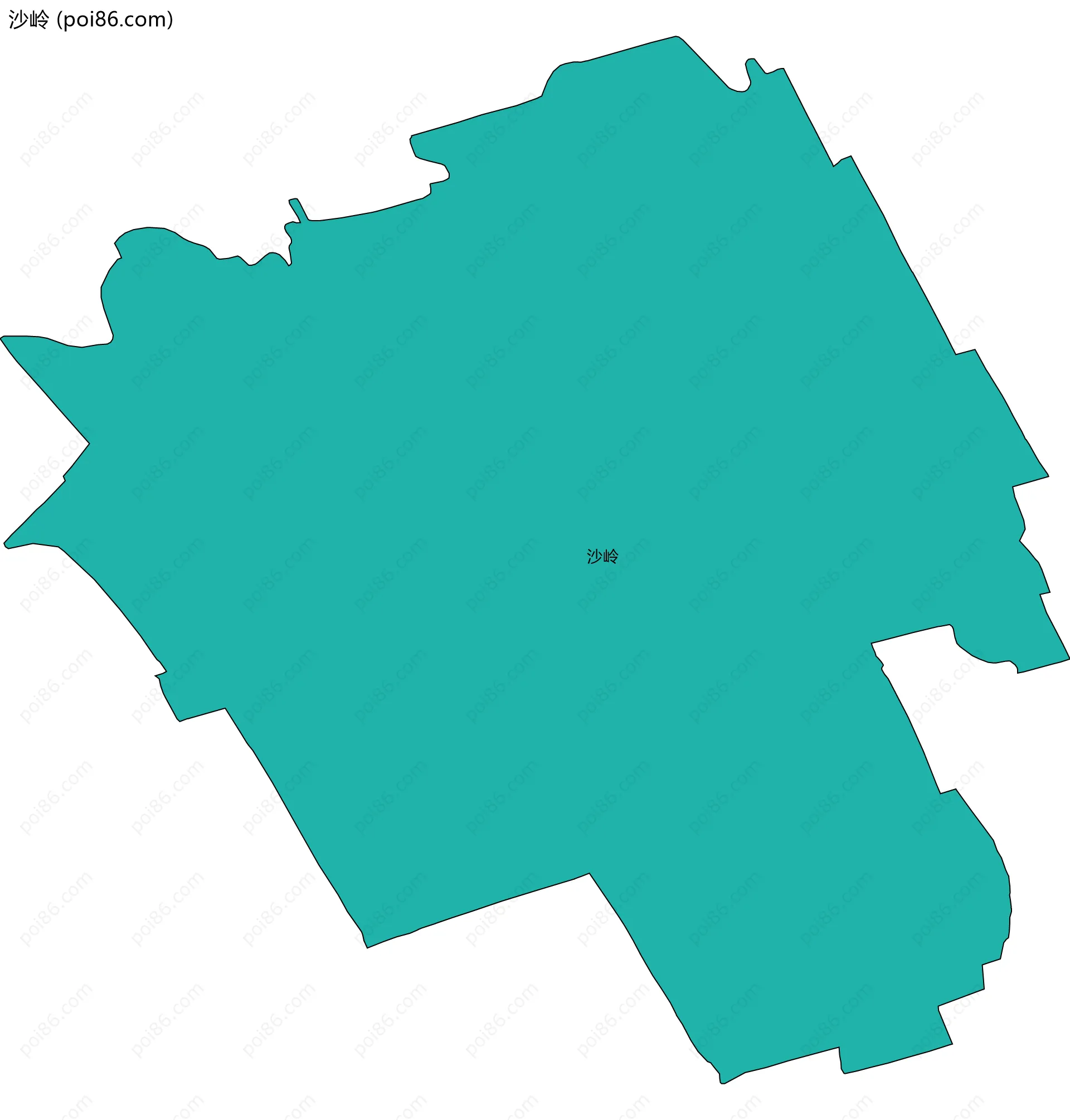 沙岭边界地图