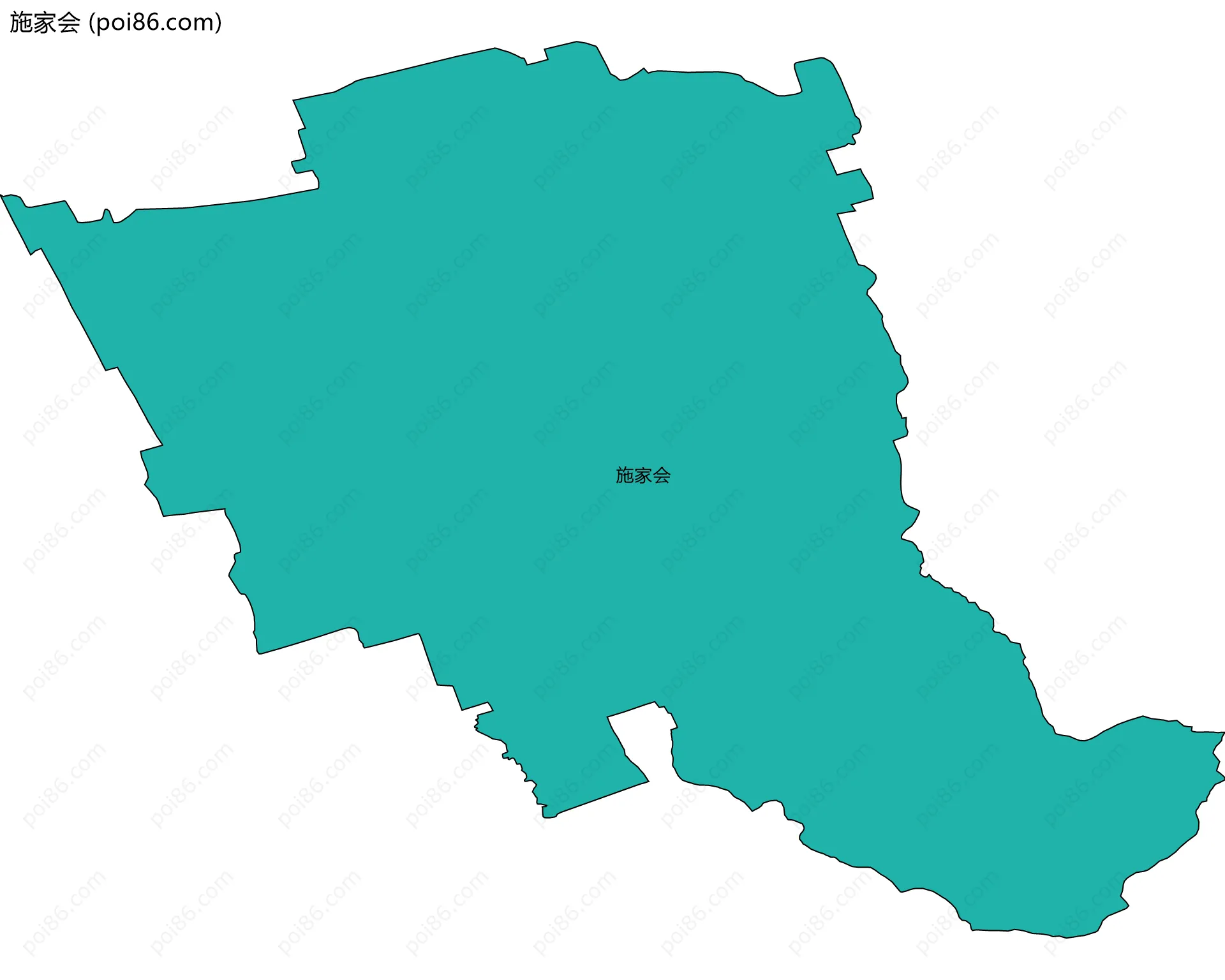 施家会边界地图