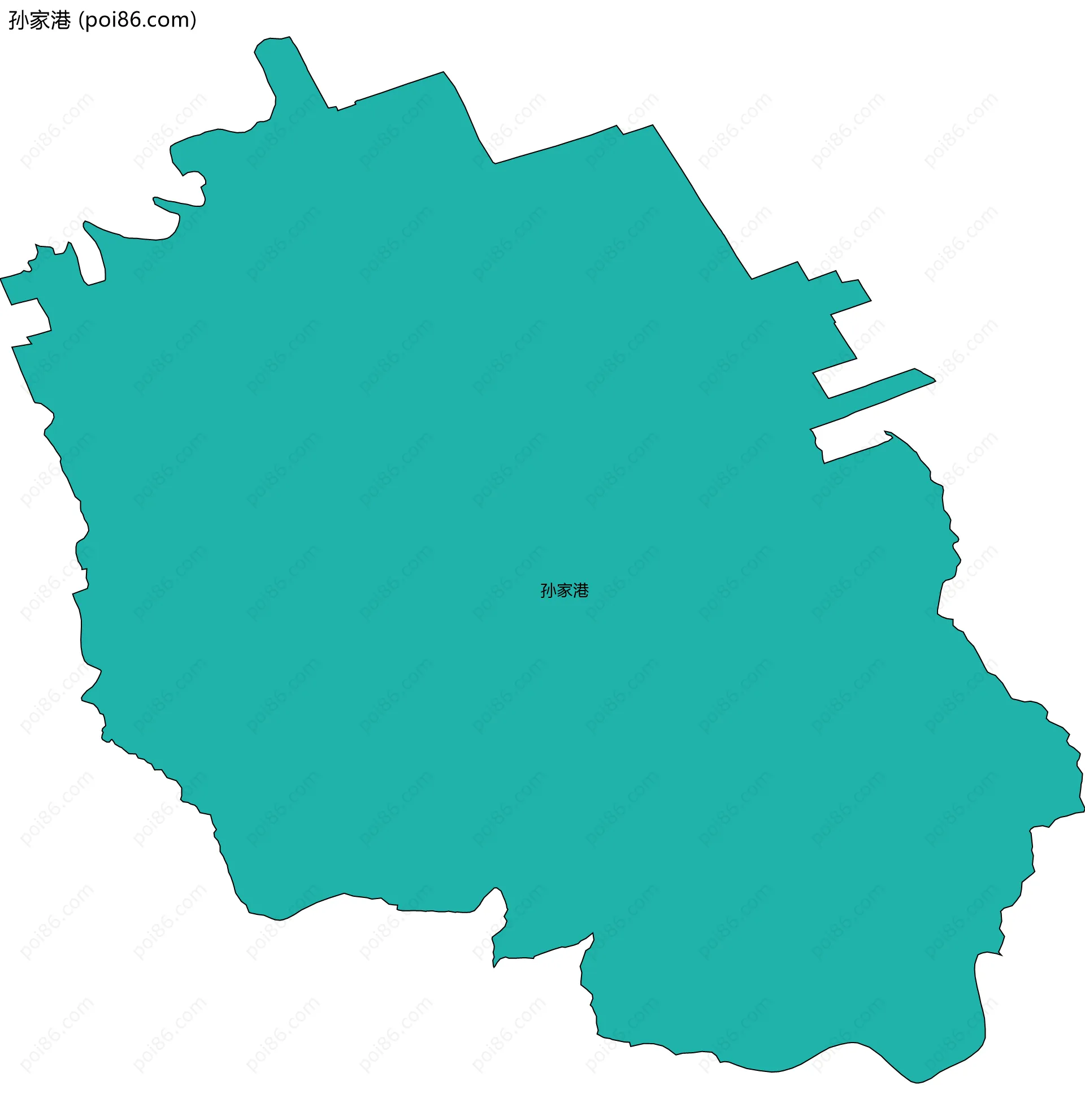 孙家港边界地图