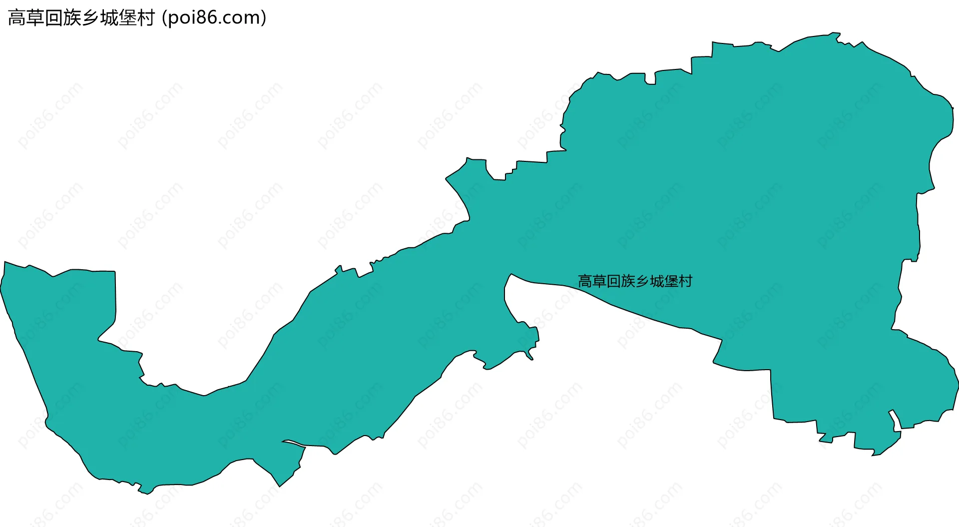 高草回族乡城堡村边界地图