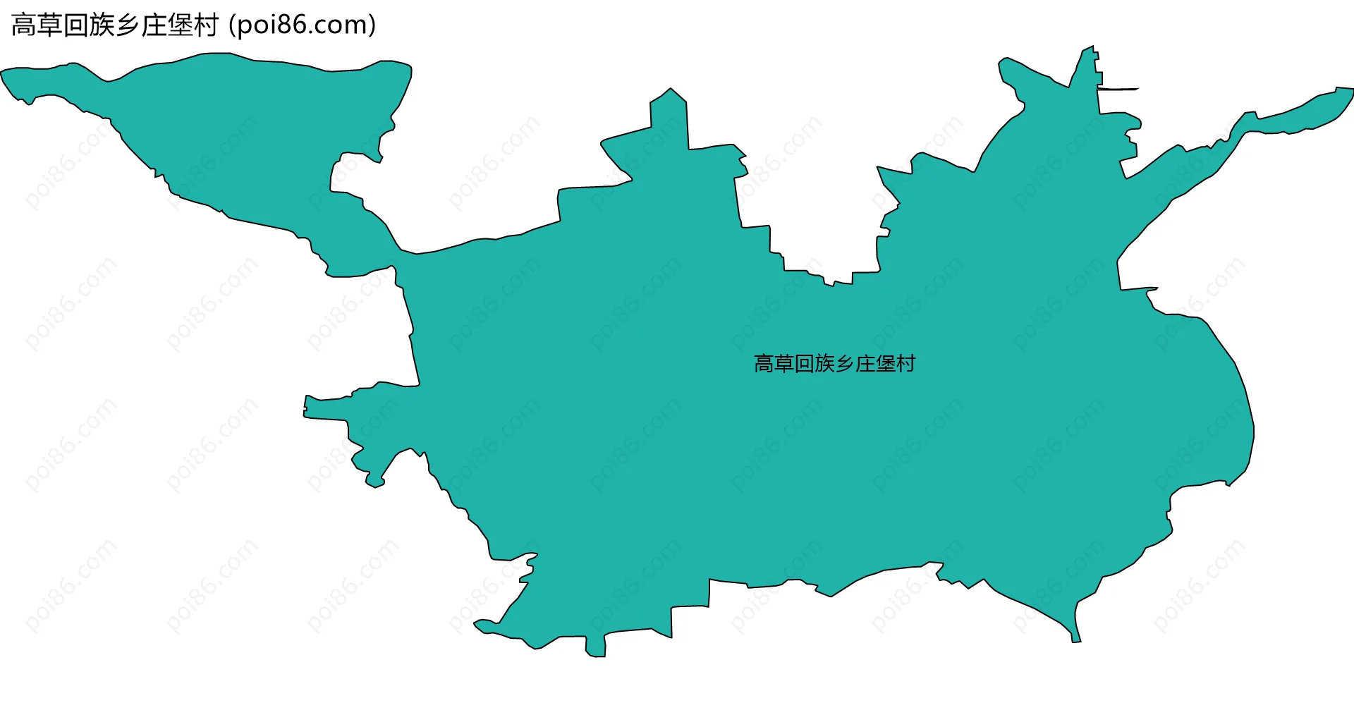 高草回族乡庄堡村边界地图