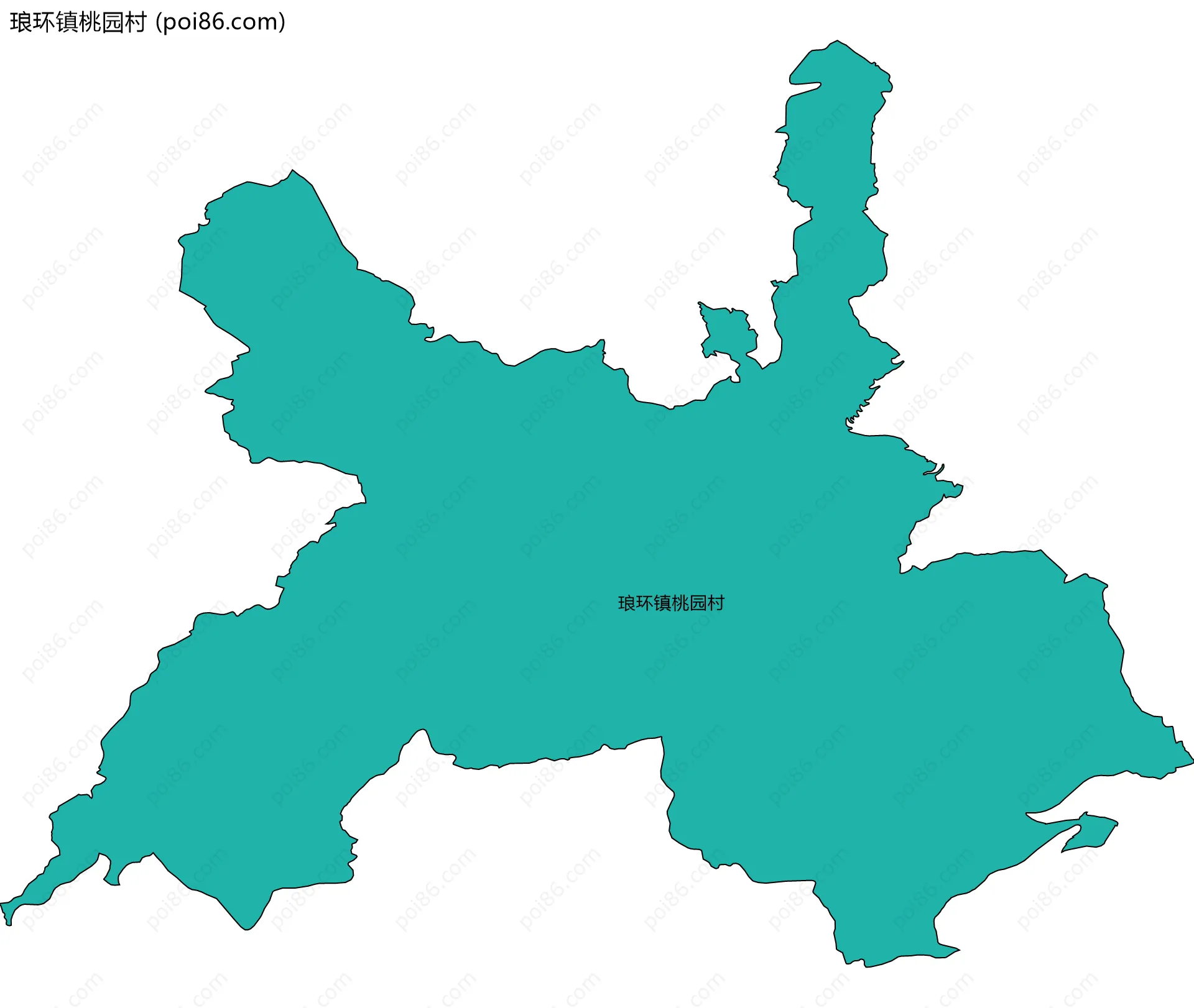 琅环镇桃园村边界地图