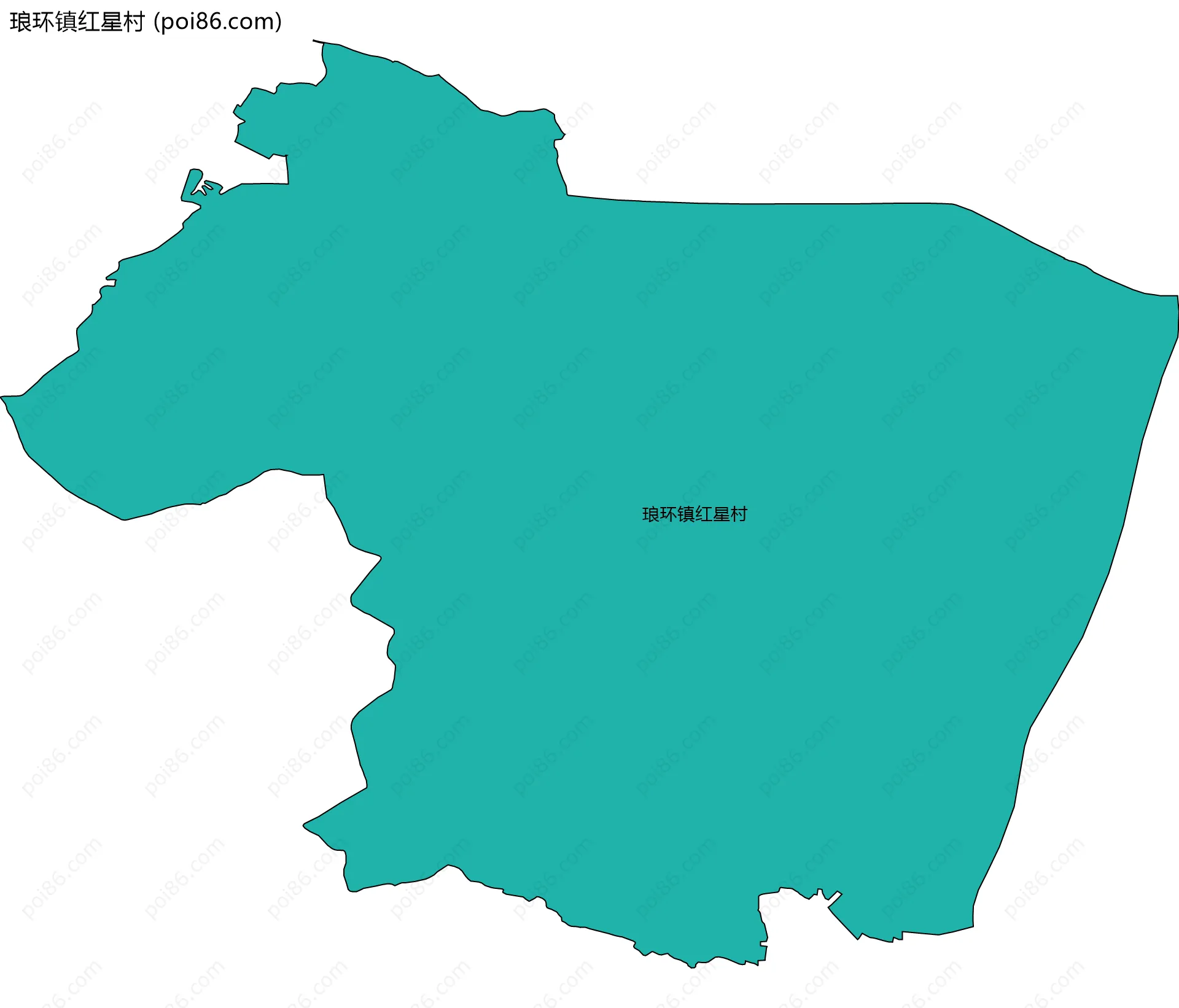 琅环镇红星村边界地图