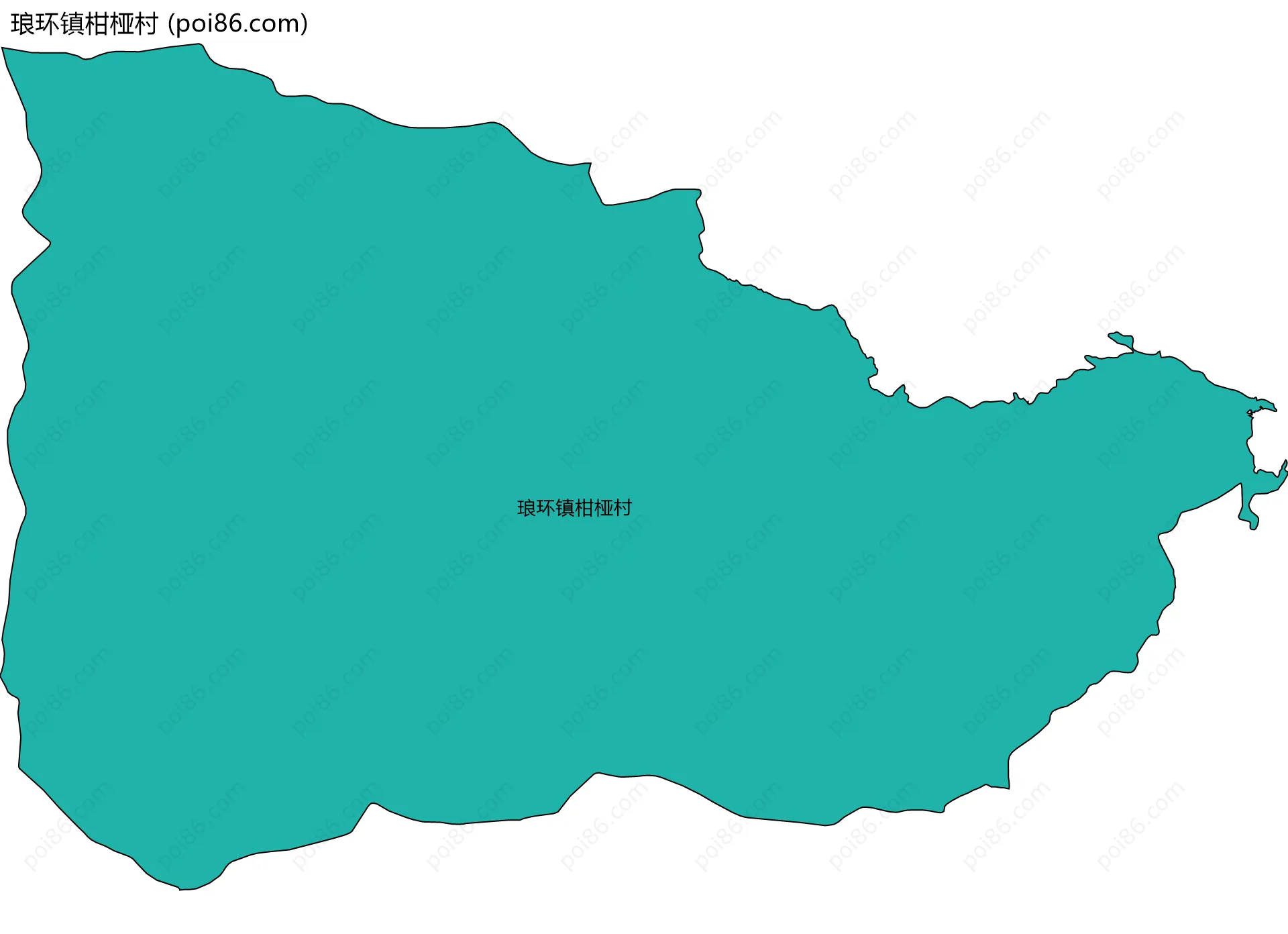 琅环镇柑桠村边界地图