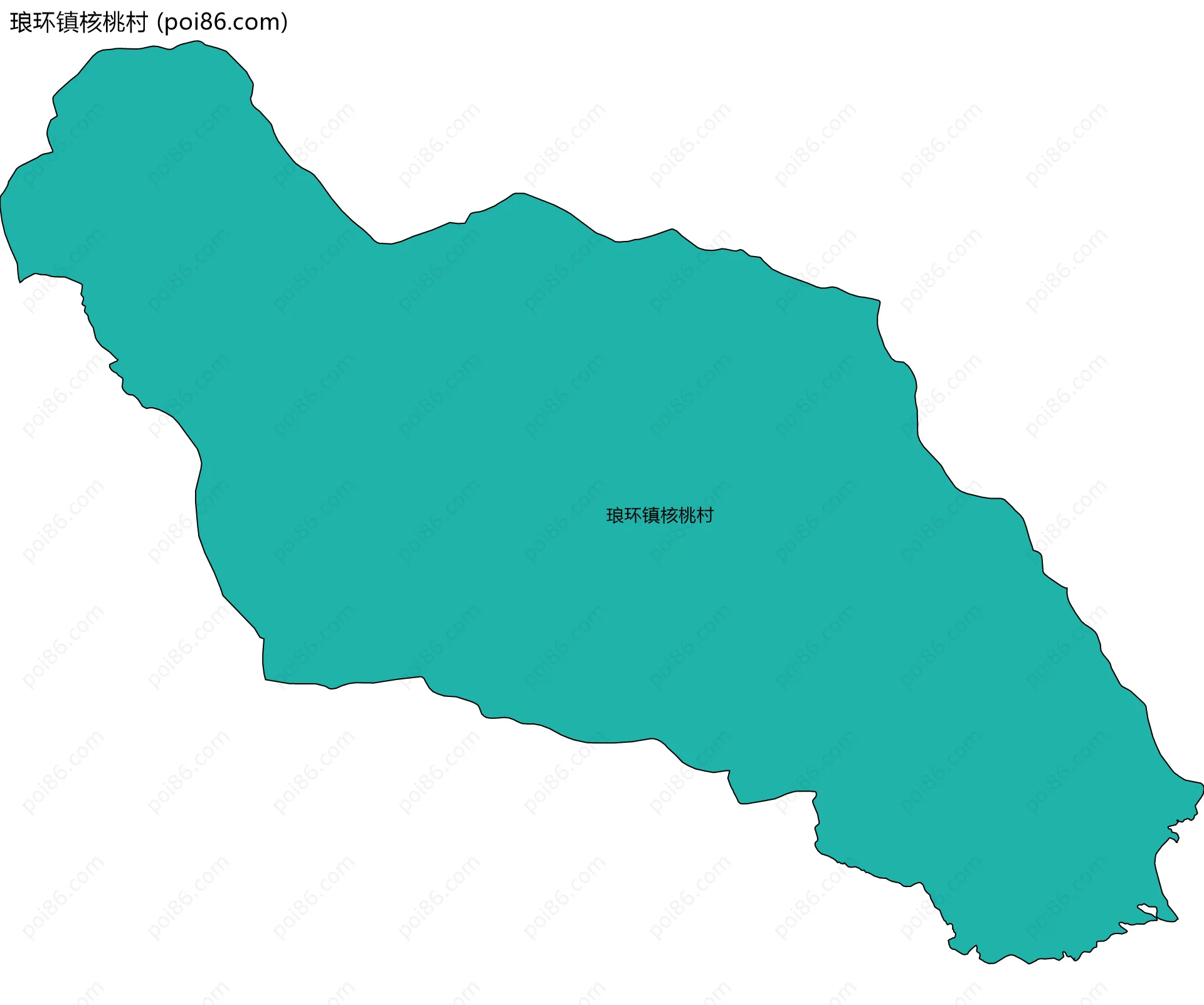 琅环镇核桃村边界地图