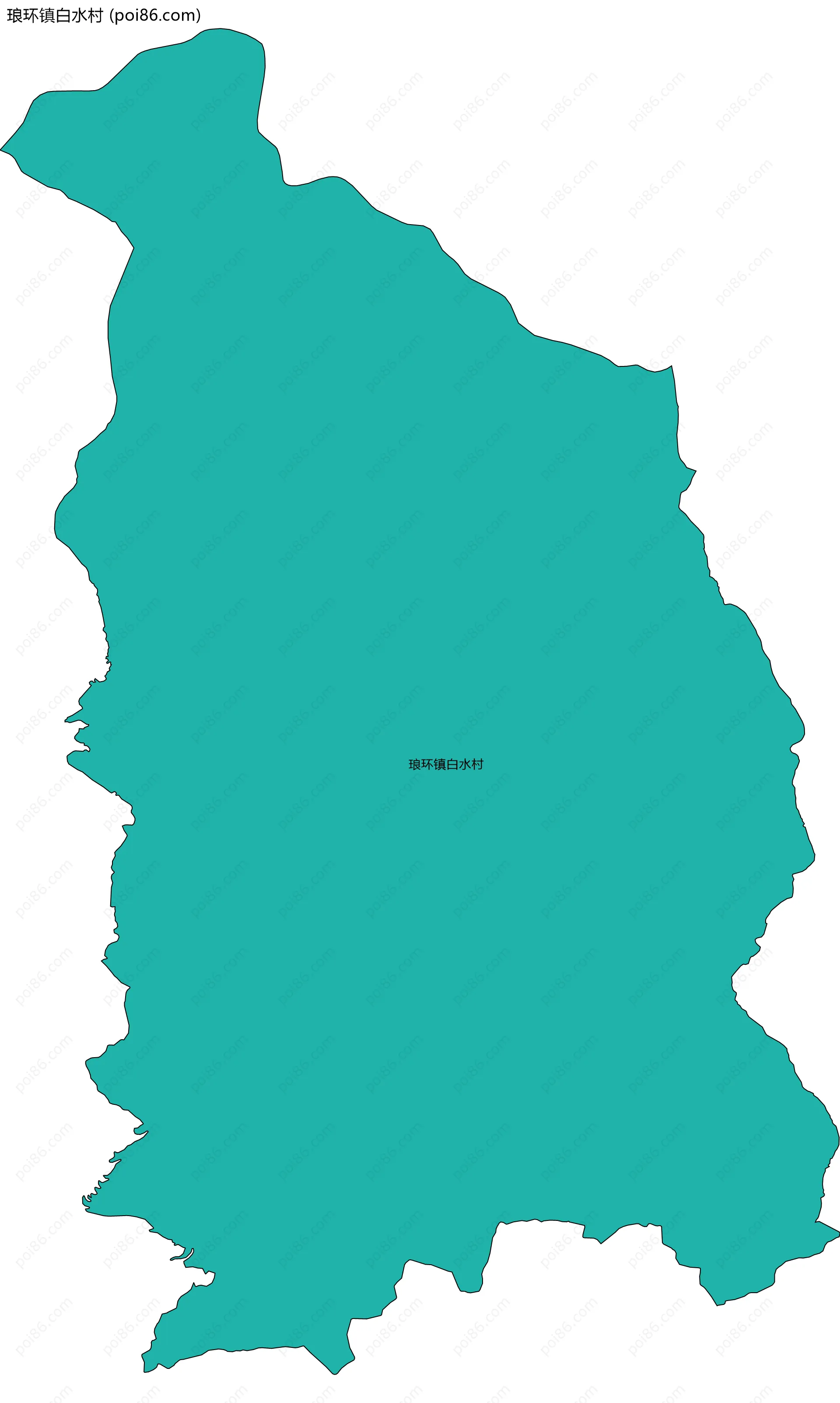 琅环镇白水村边界地图