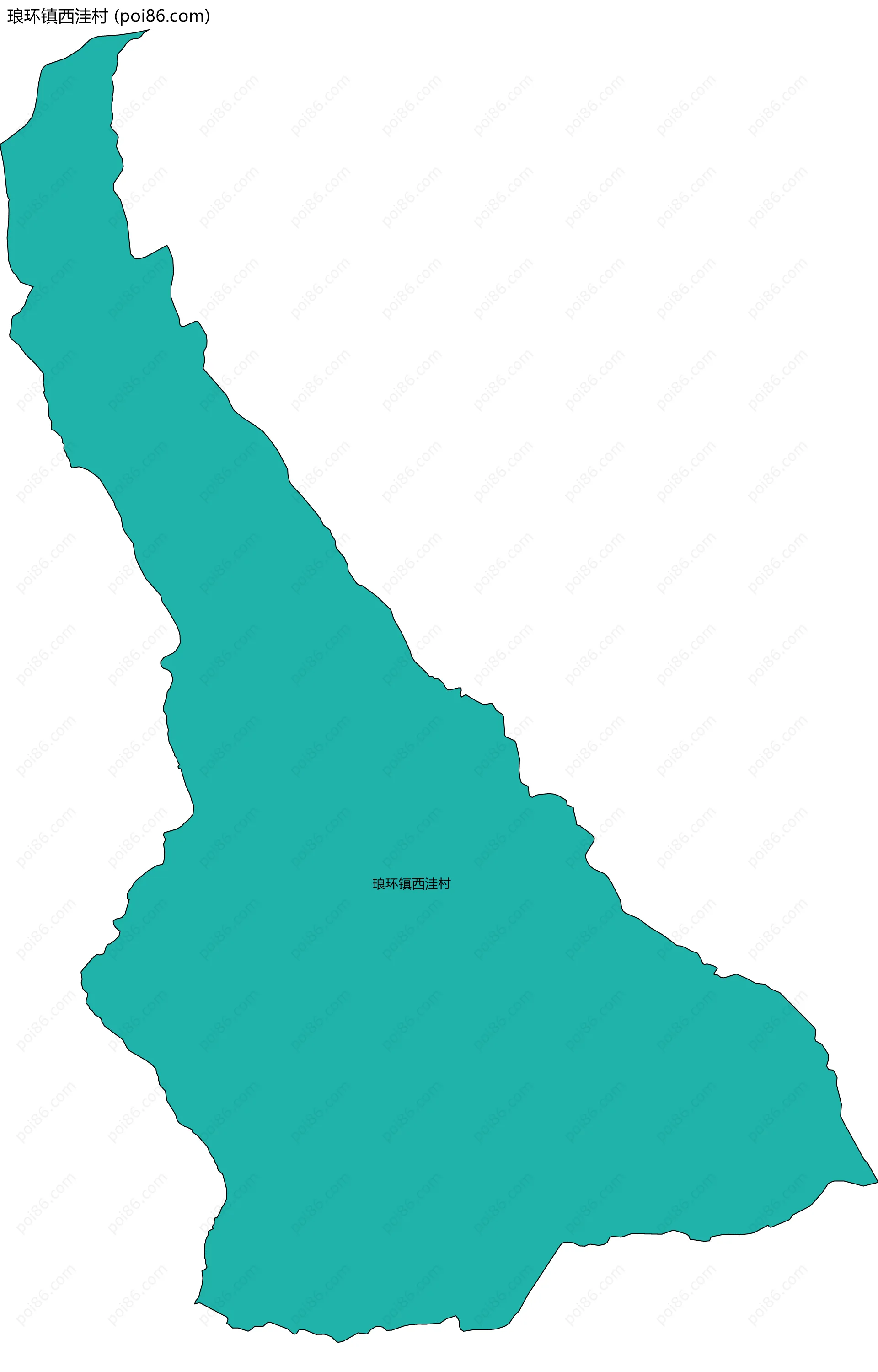 琅环镇西洼村边界地图