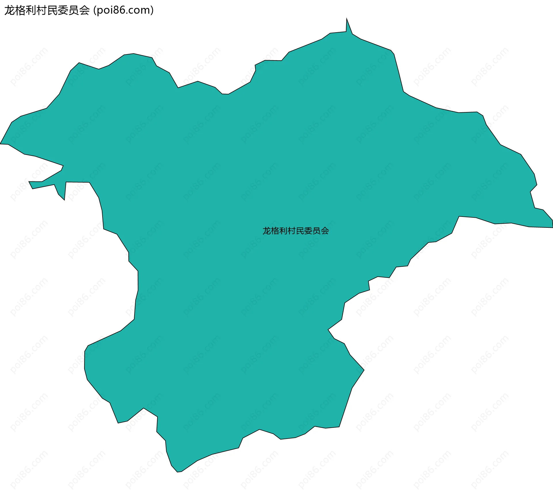 龙格利村民委员会边界地图