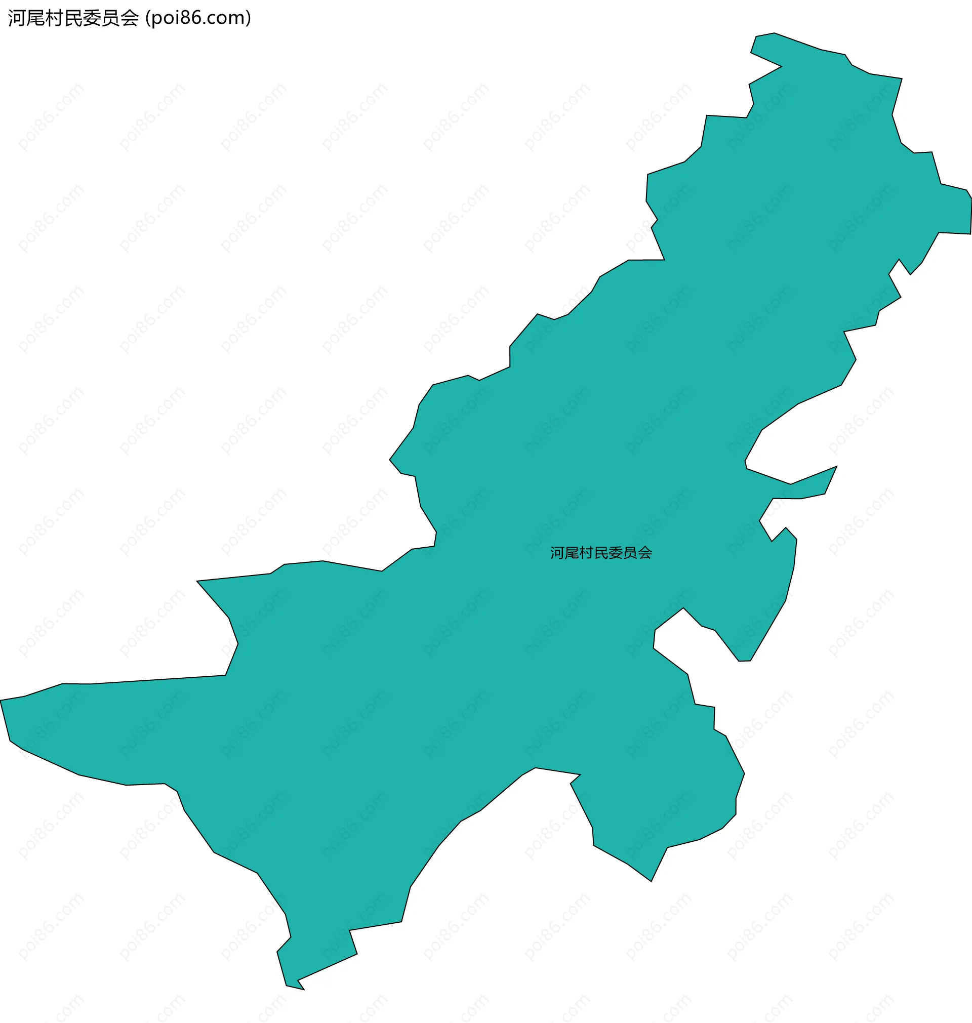 河尾村民委员会边界地图