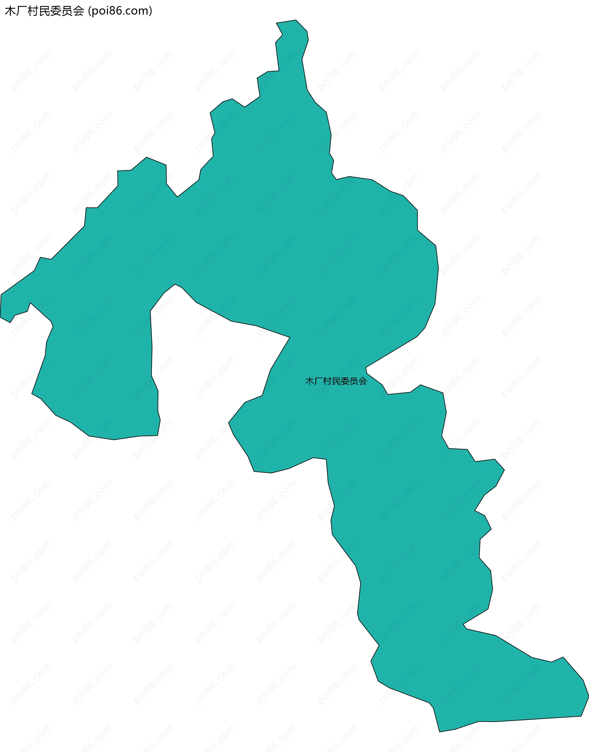 木厂村民委员会边界地图