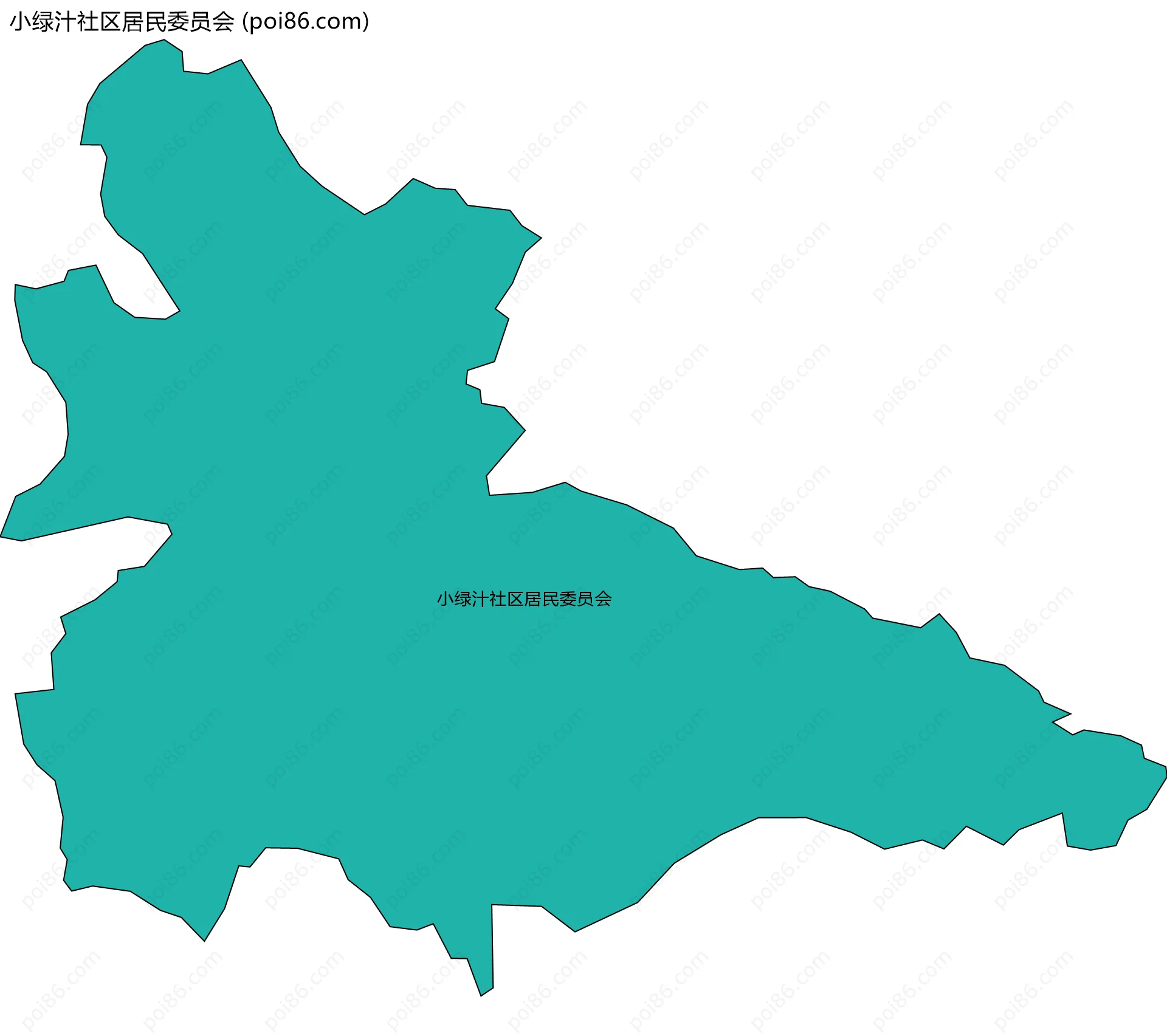 小绿汁社区居民委员会边界地图