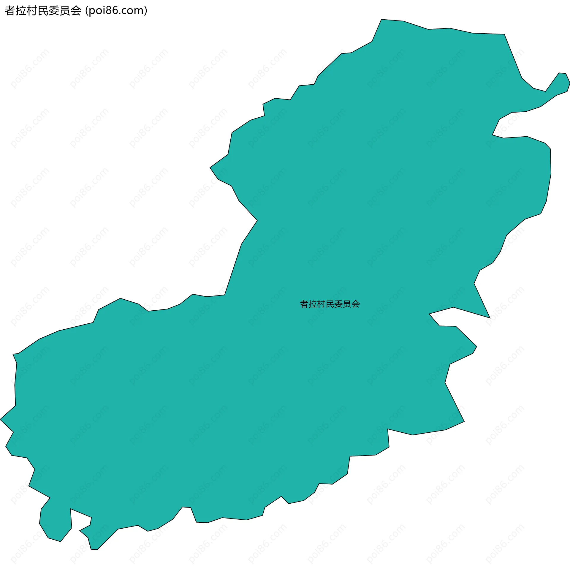 者拉村民委员会边界地图