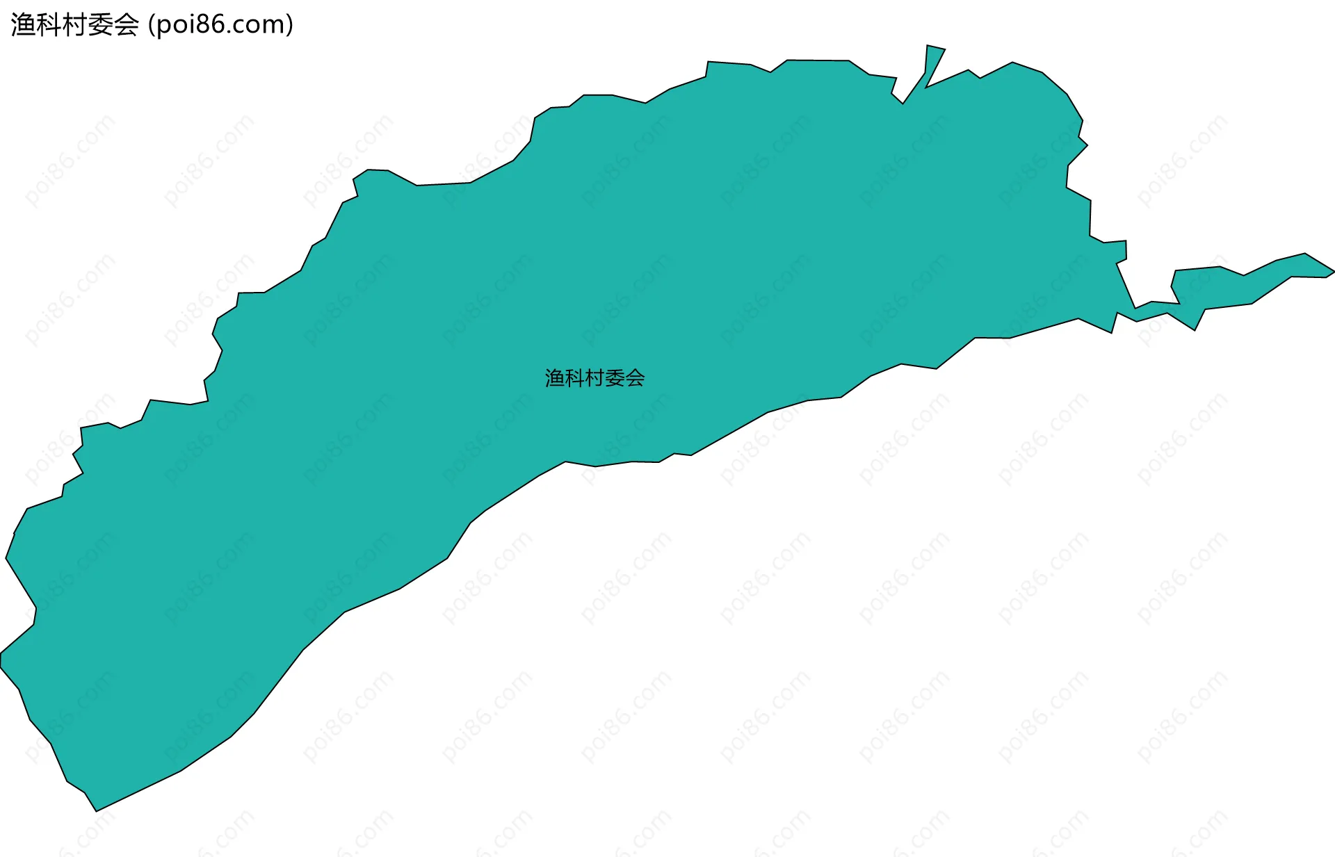 渔科村委会边界地图