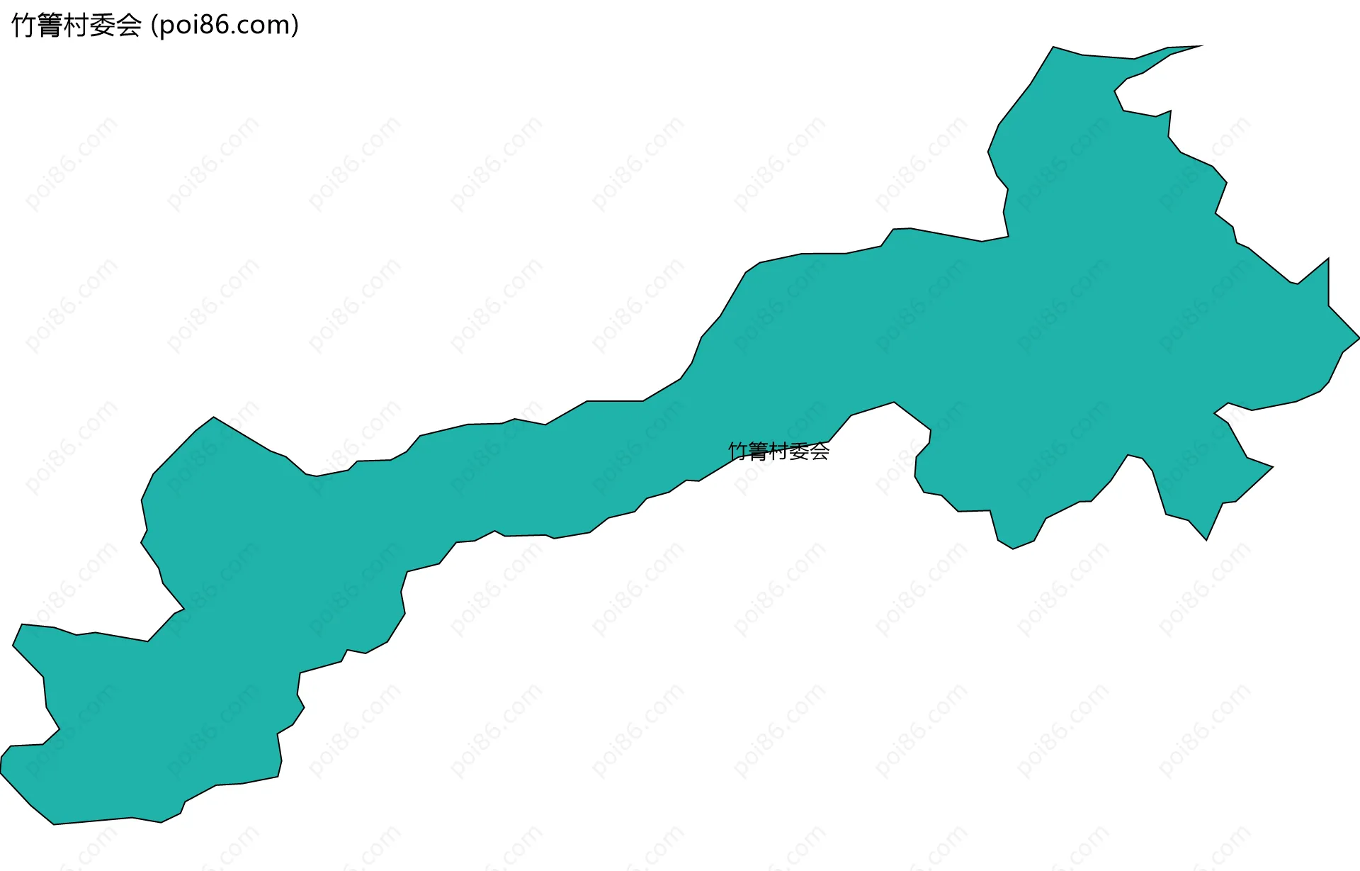 竹箐村委会边界地图