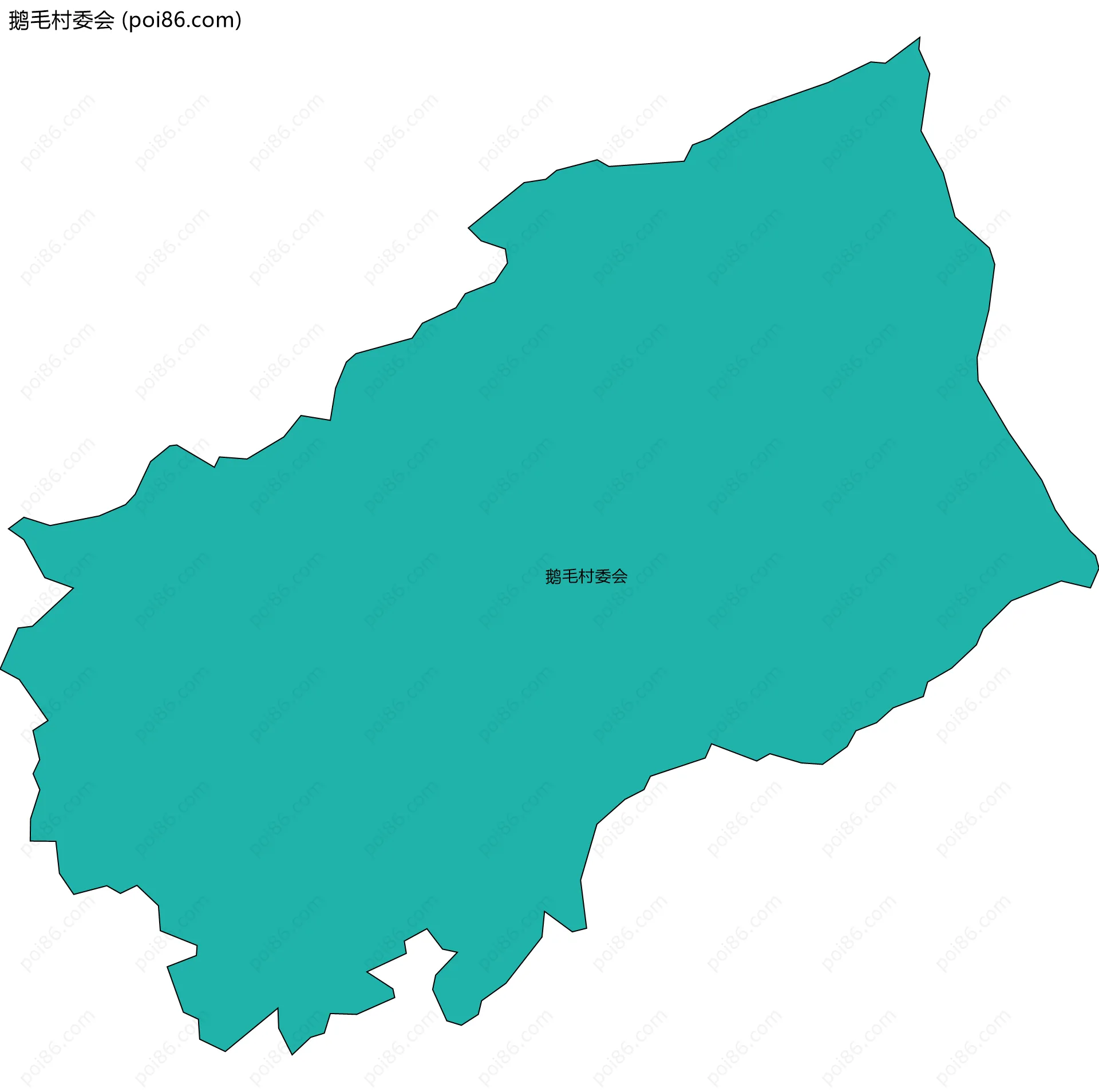 鹅毛村委会边界地图