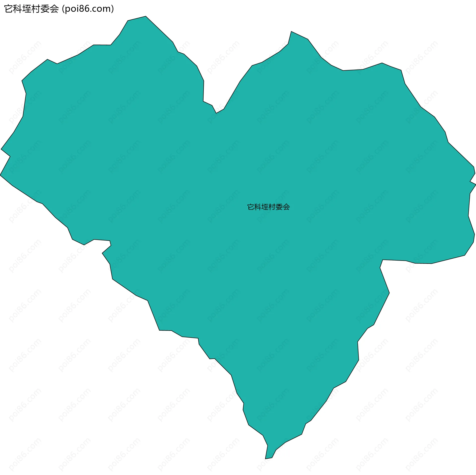 它科垤村委会边界地图