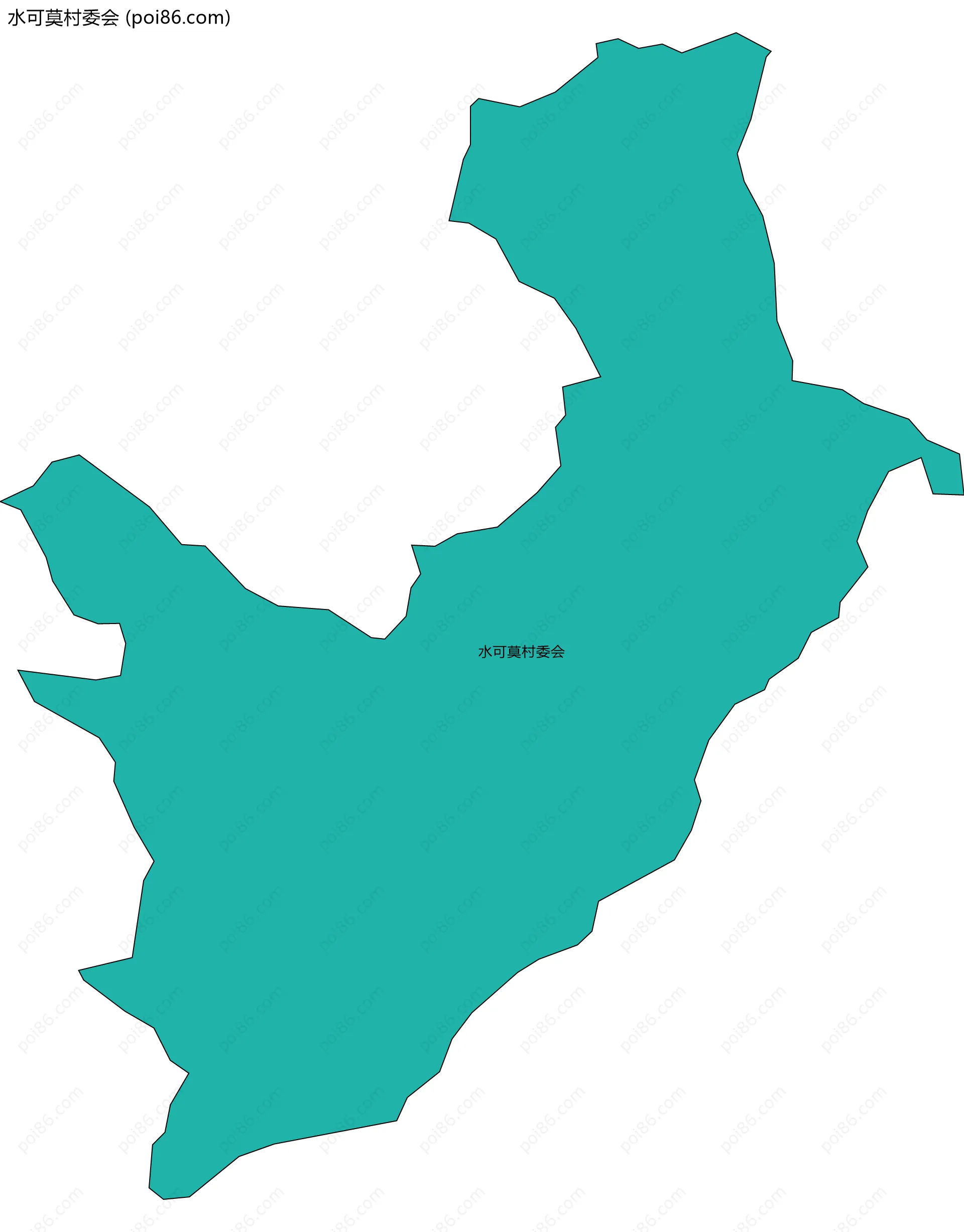 水可莫村委会边界地图