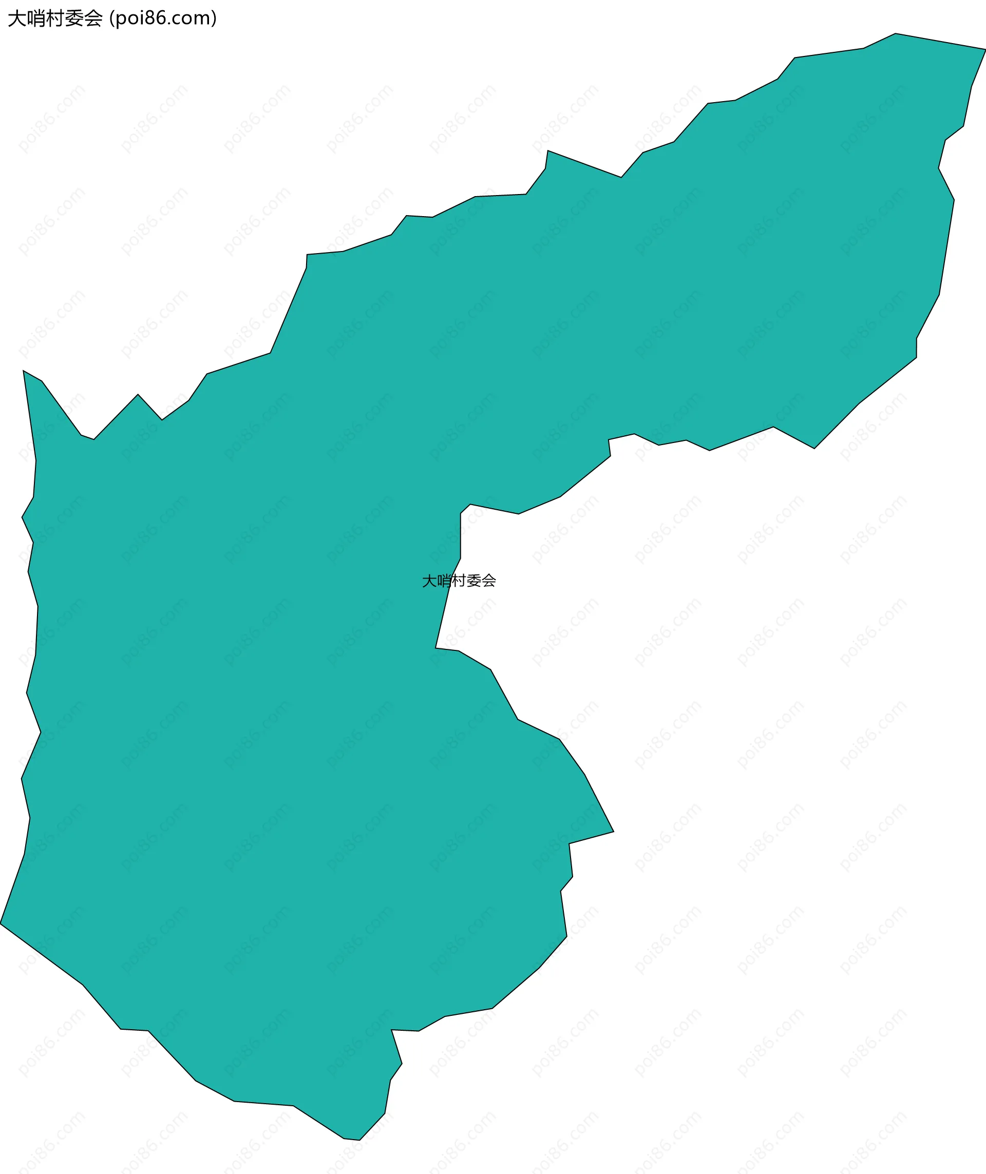 大哨村委会边界地图