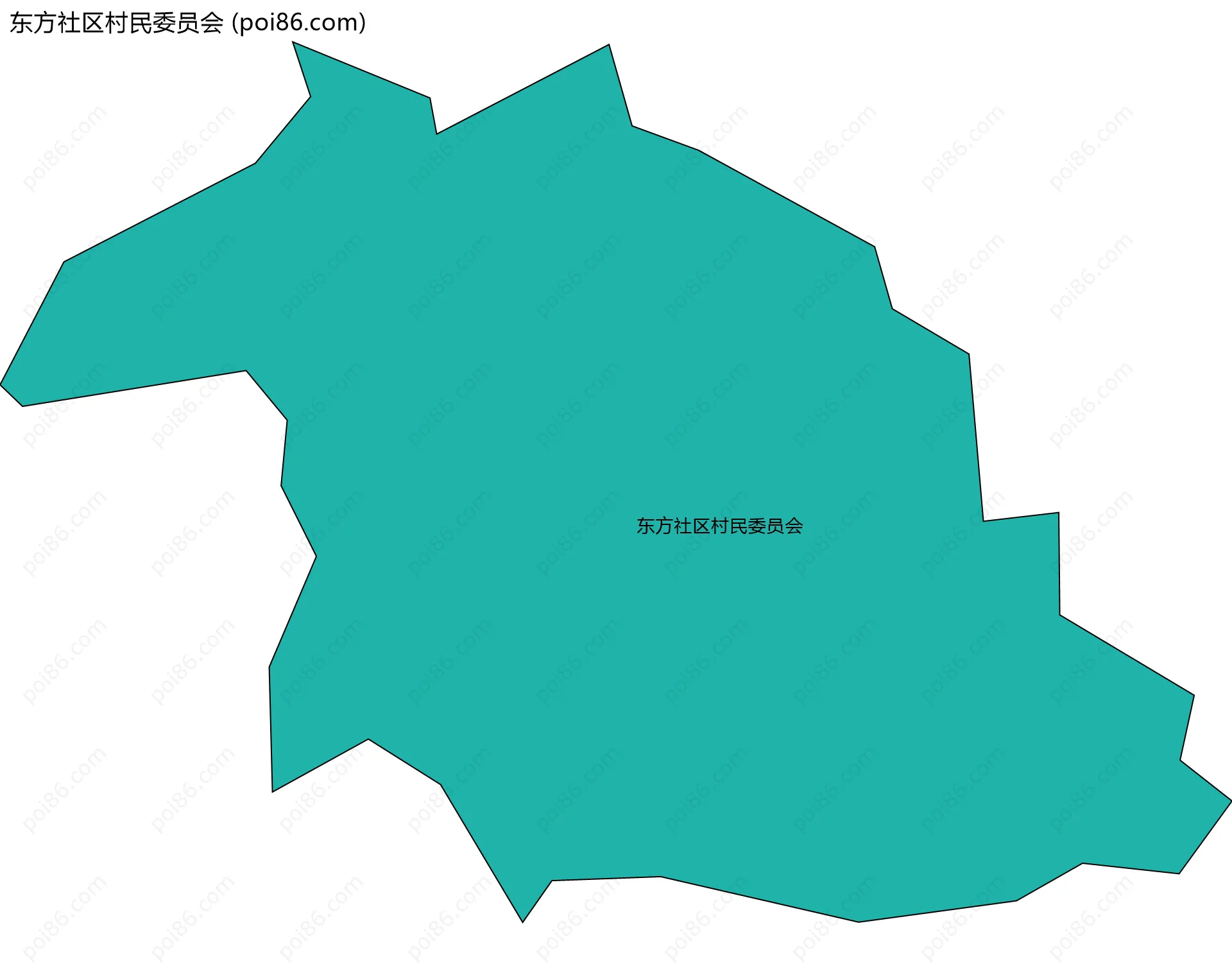 东方社区村民委员会边界地图