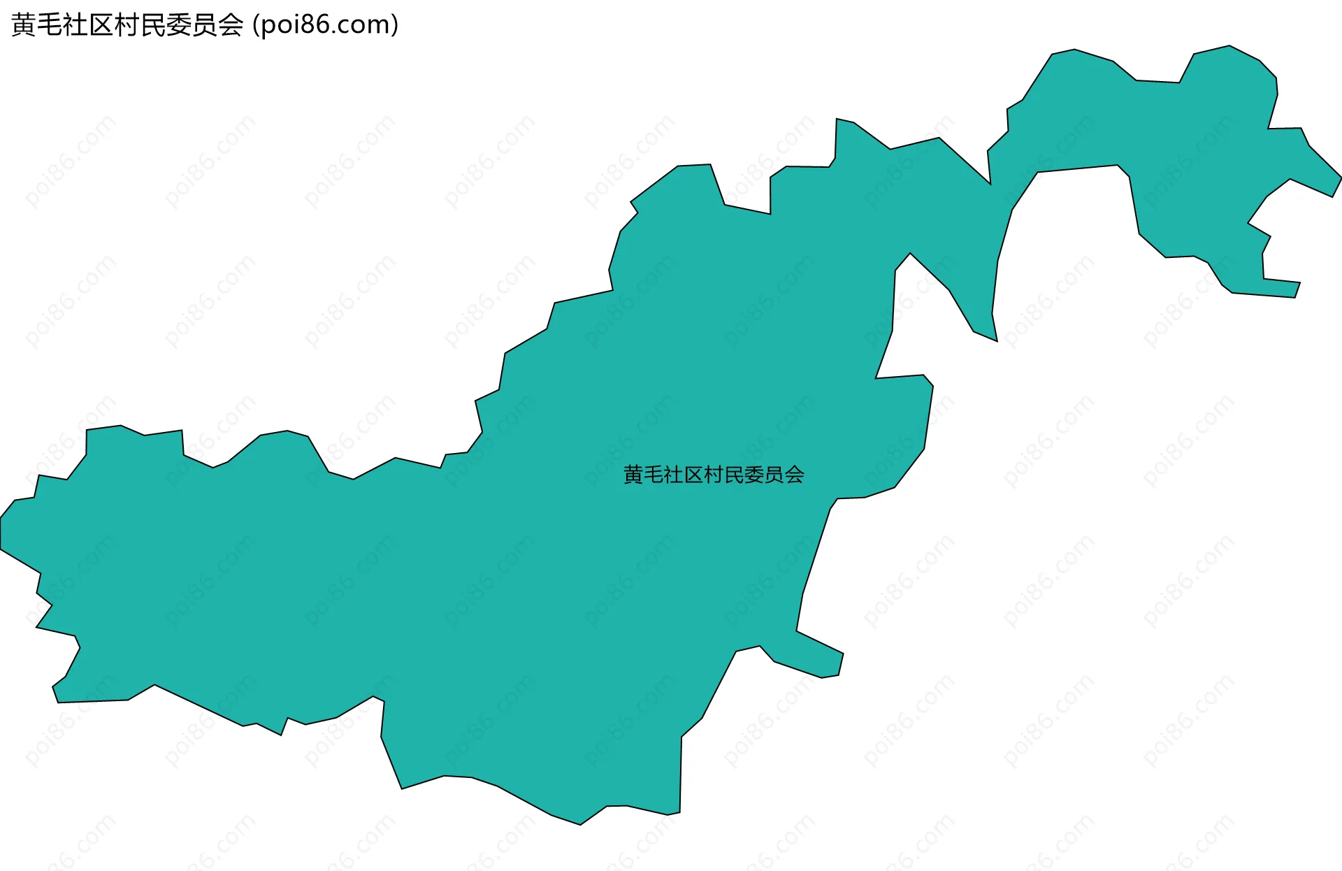 黄毛社区村民委员会边界地图
