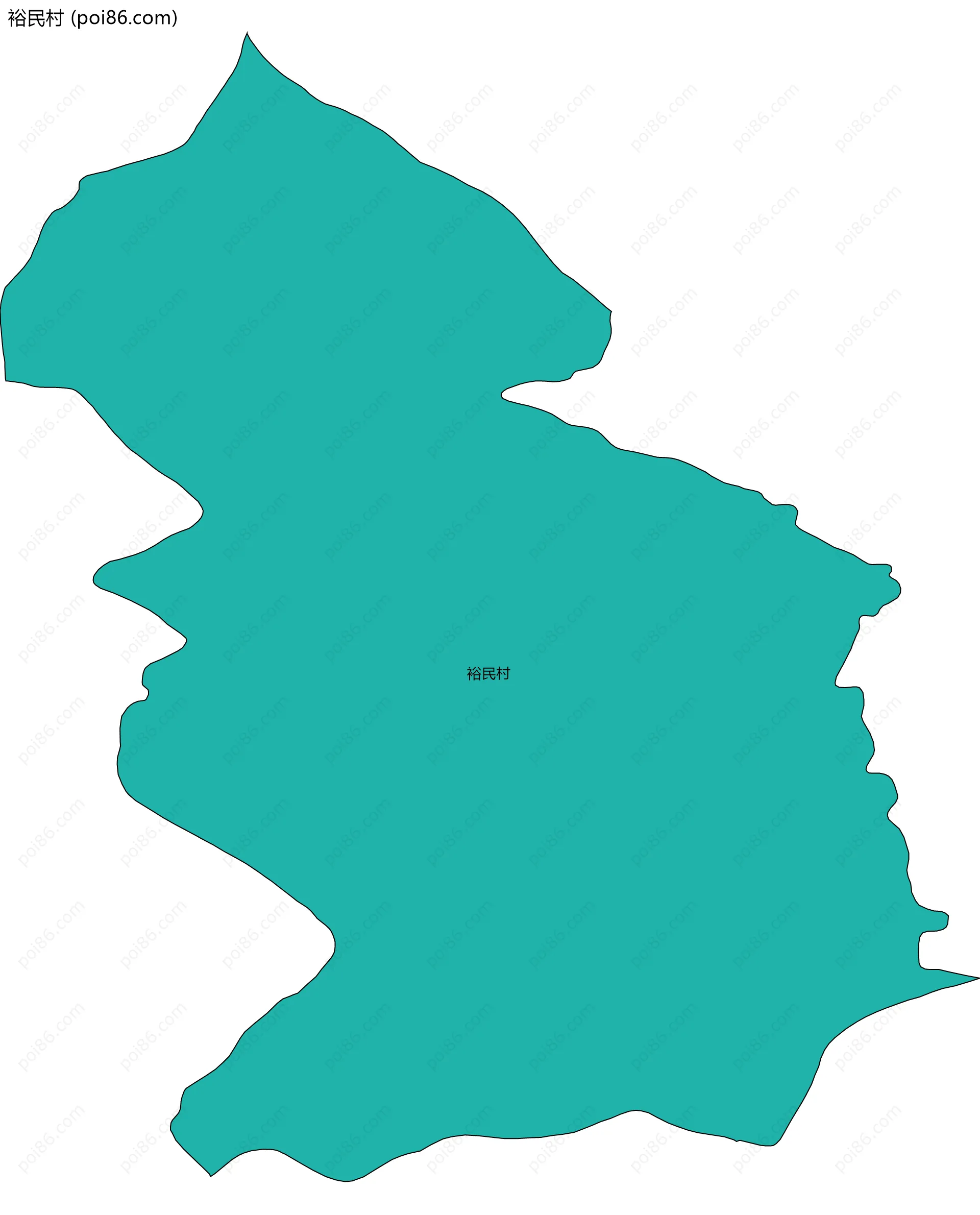 裕民村边界地图