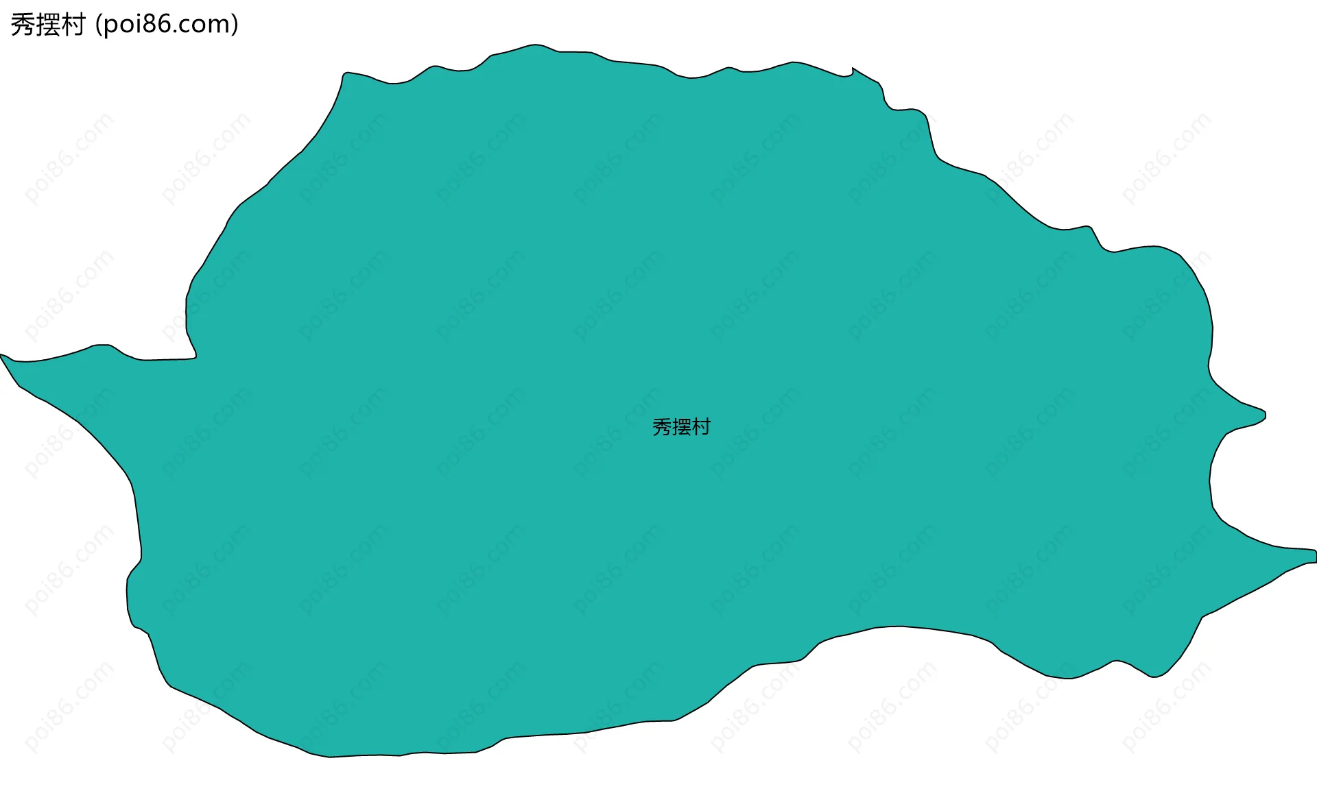 秀摆村边界地图