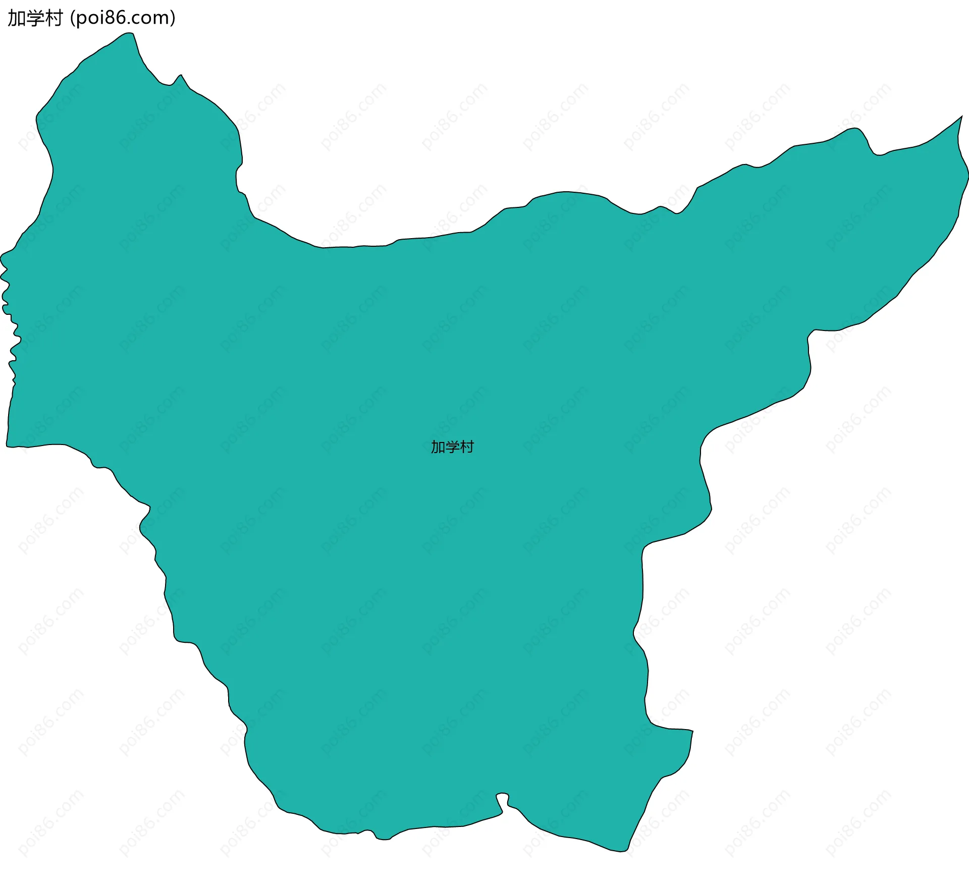 加学村边界地图