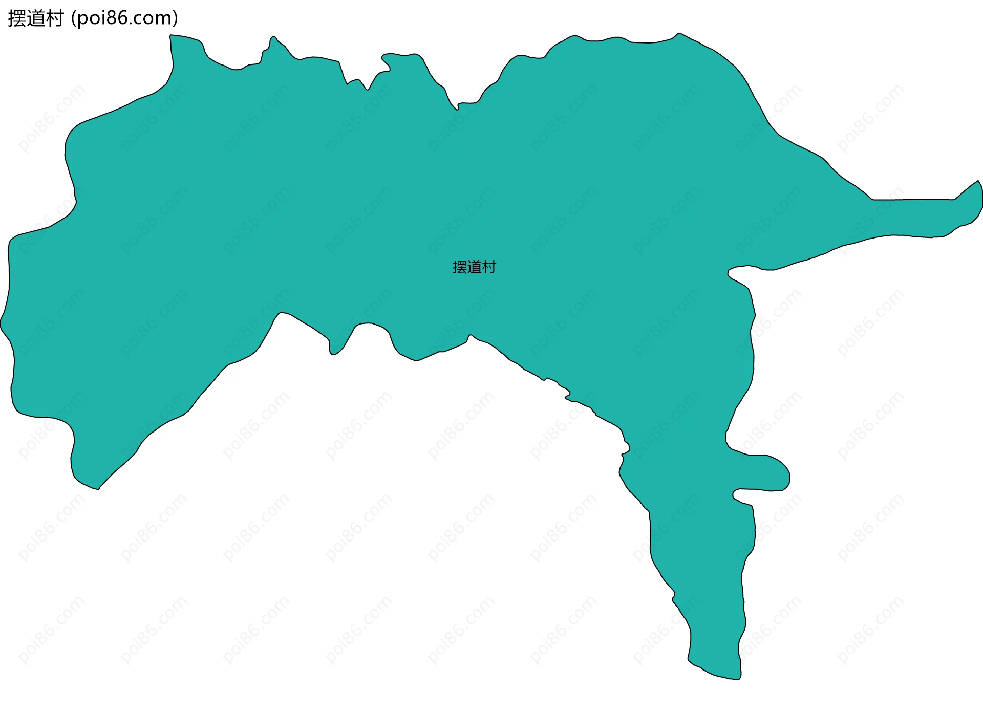 摆道村边界地图