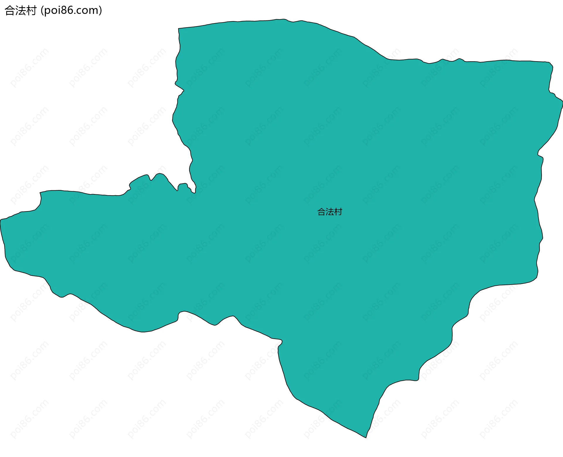 合法村边界地图