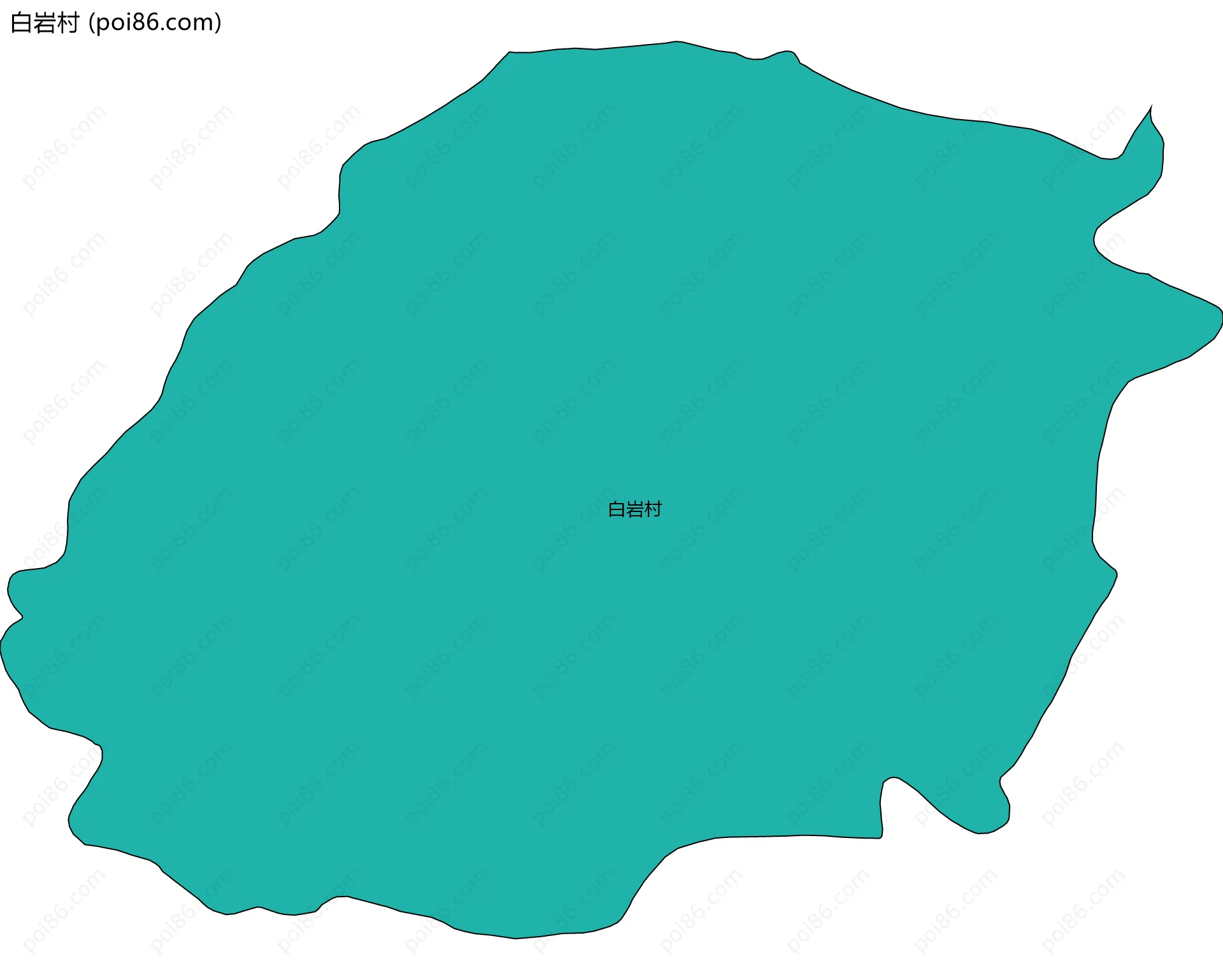 白岩村边界地图