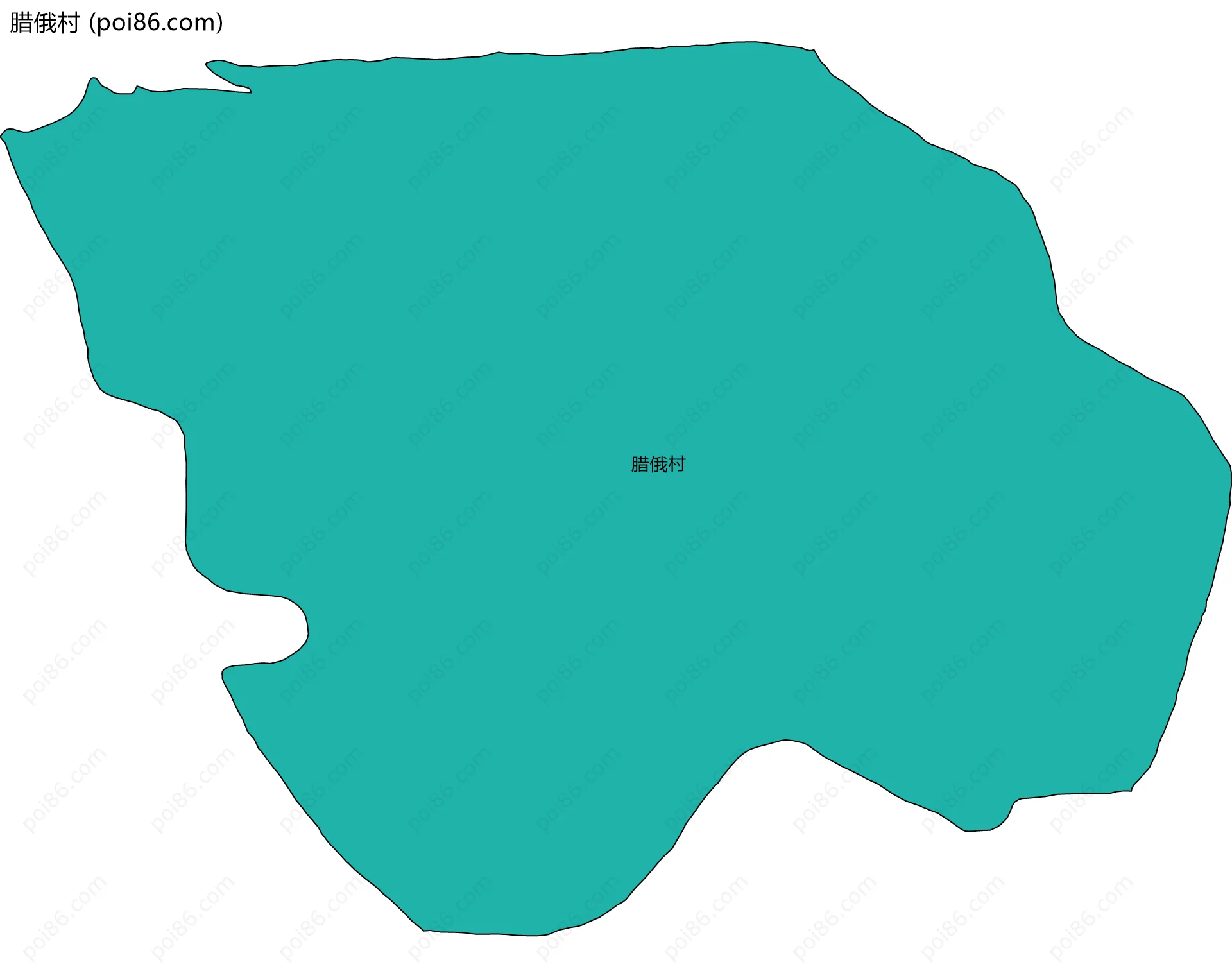 腊俄村边界地图
