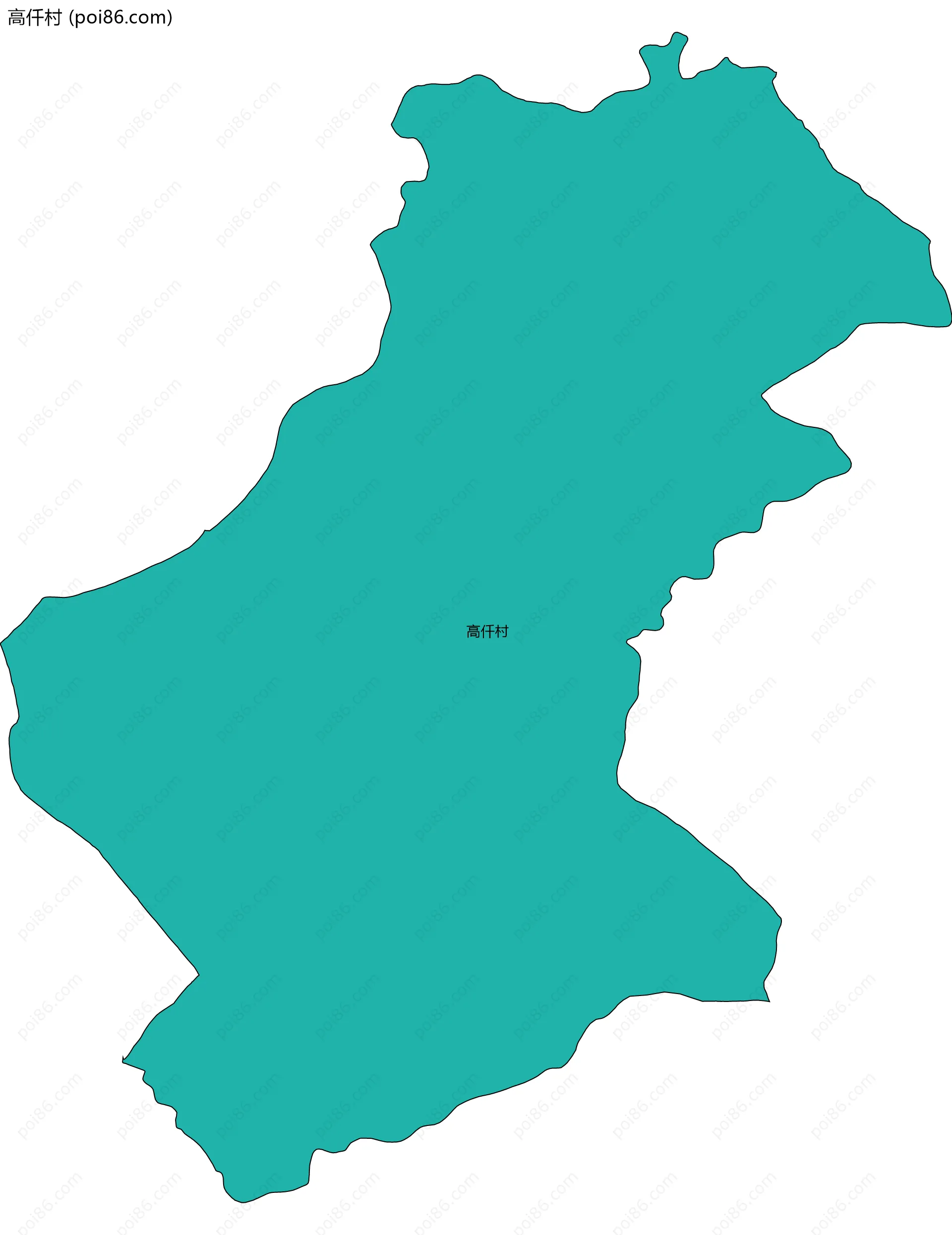 高仟村边界地图