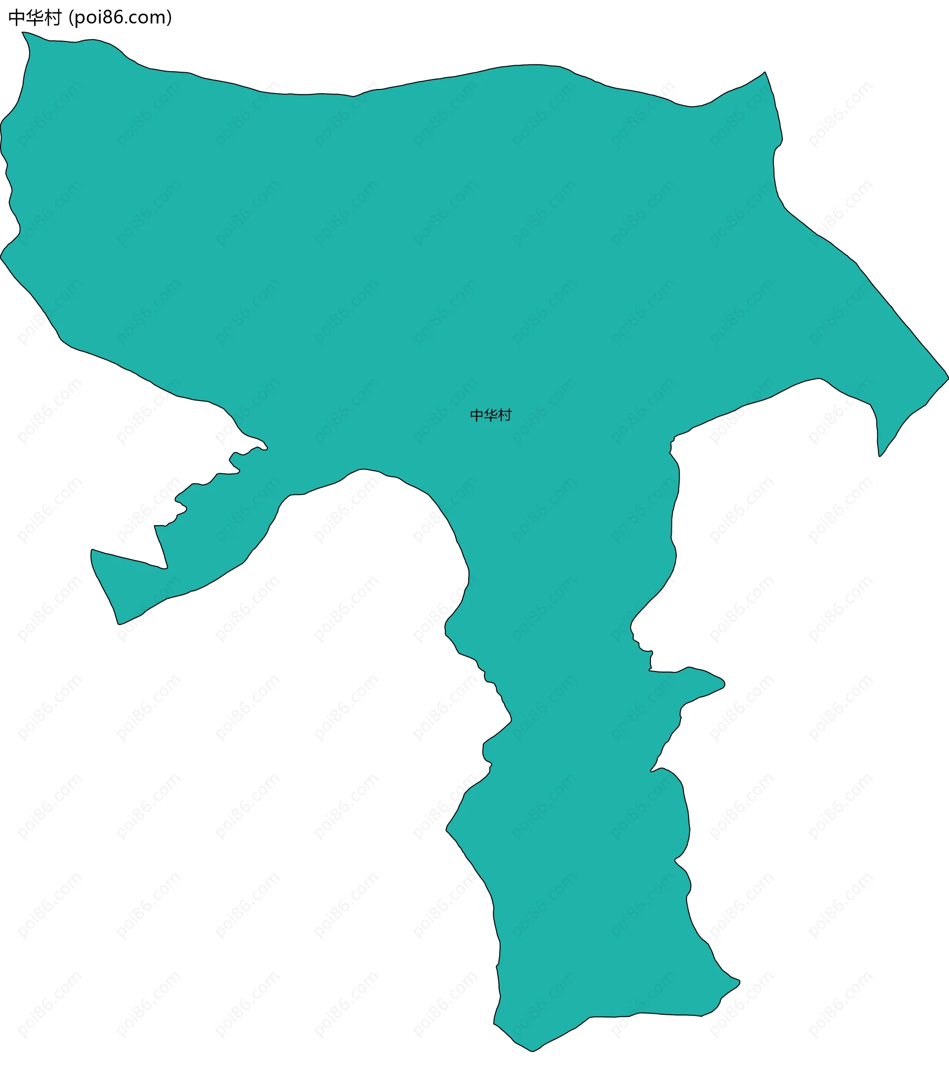 中华村边界地图