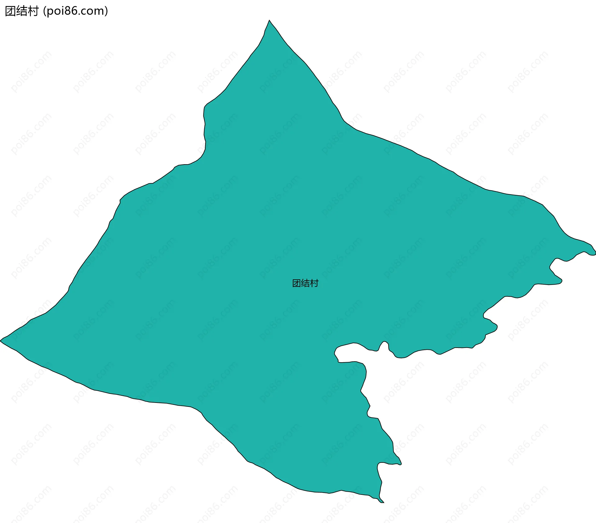 团结村边界地图