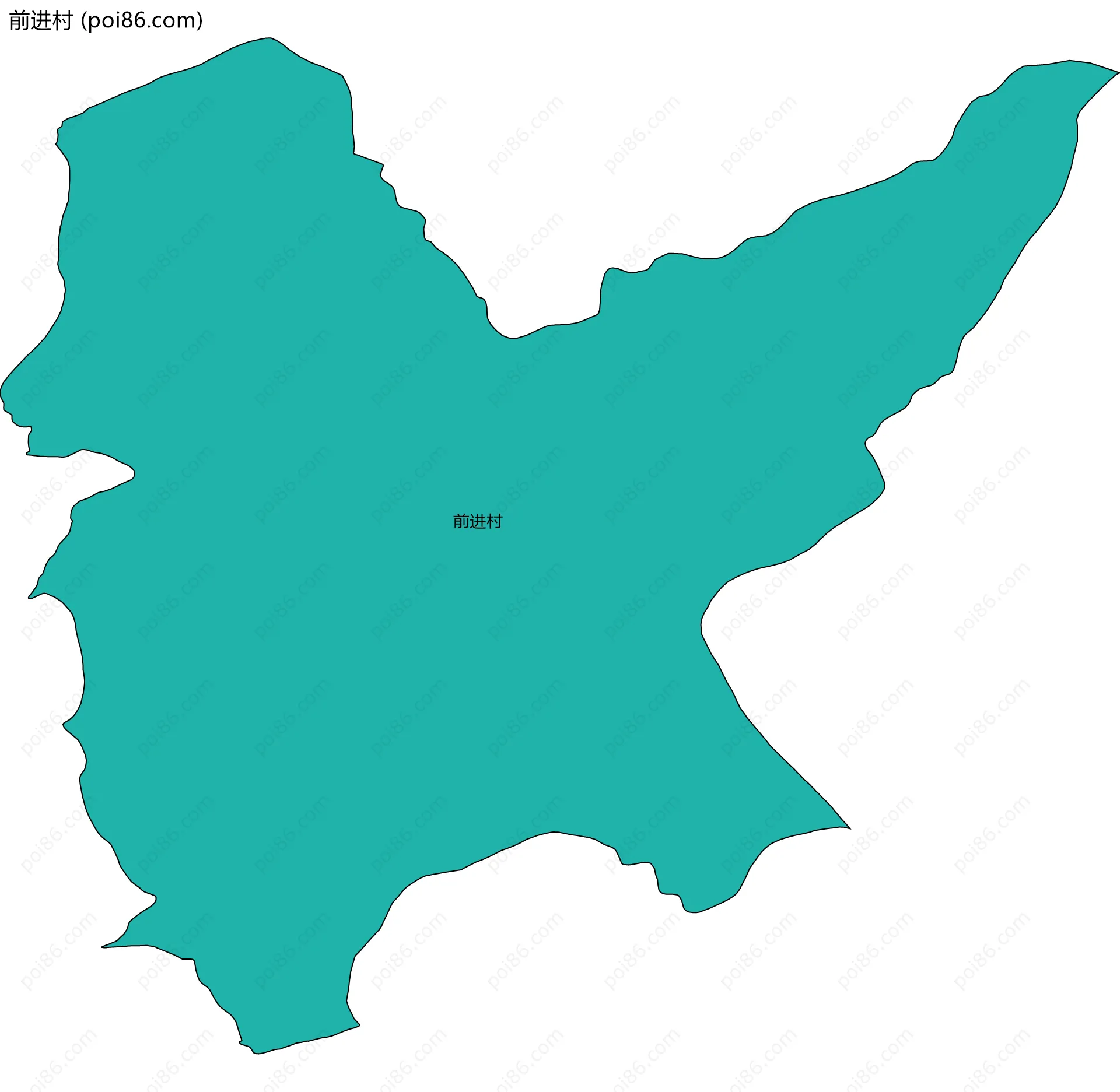 前进村边界地图