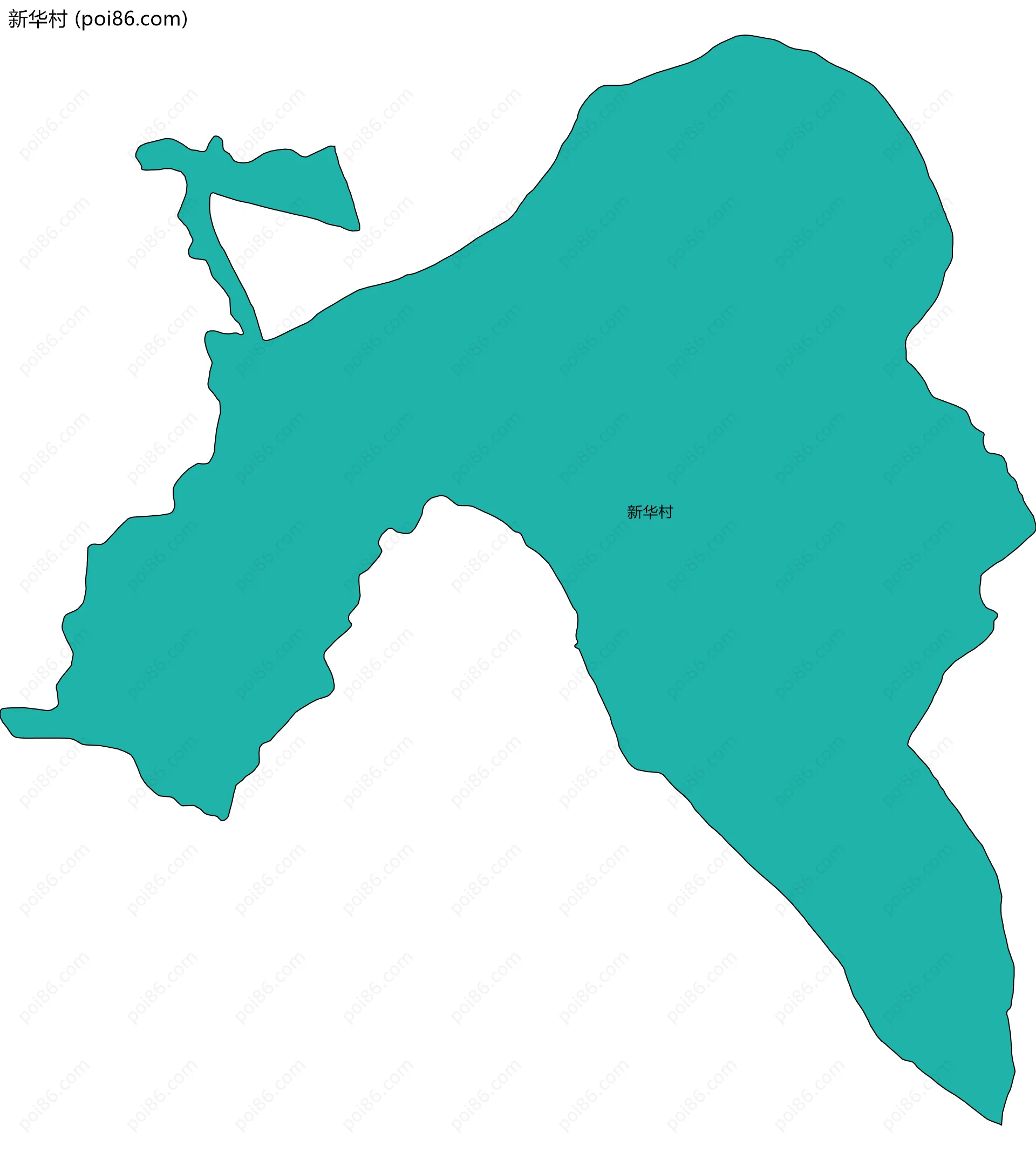 新华村边界地图