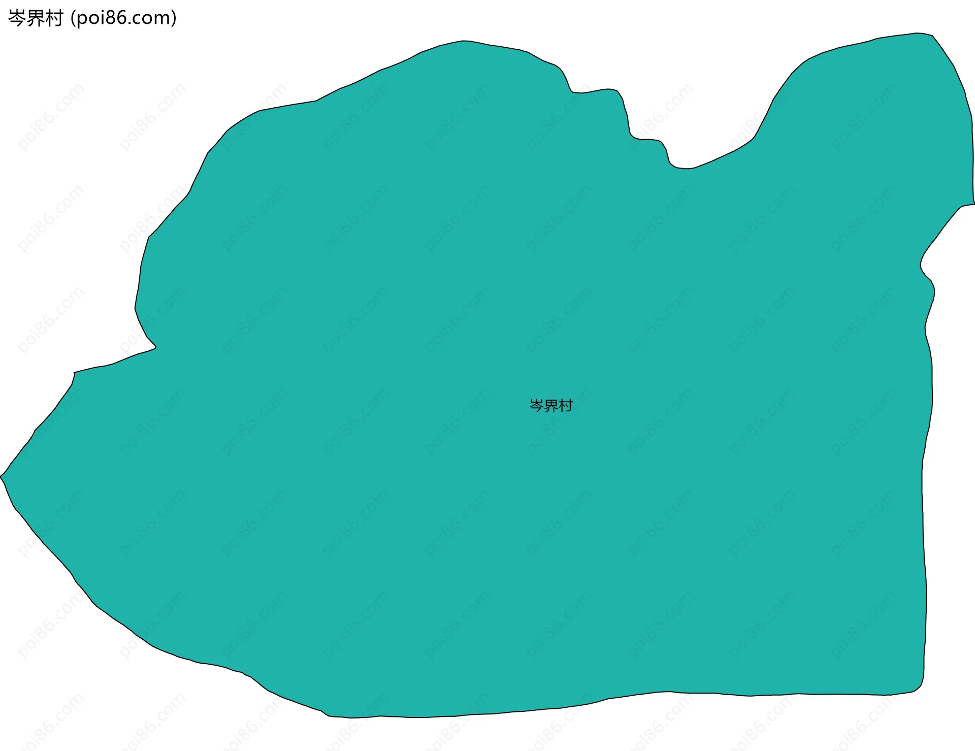 岑界村边界地图
