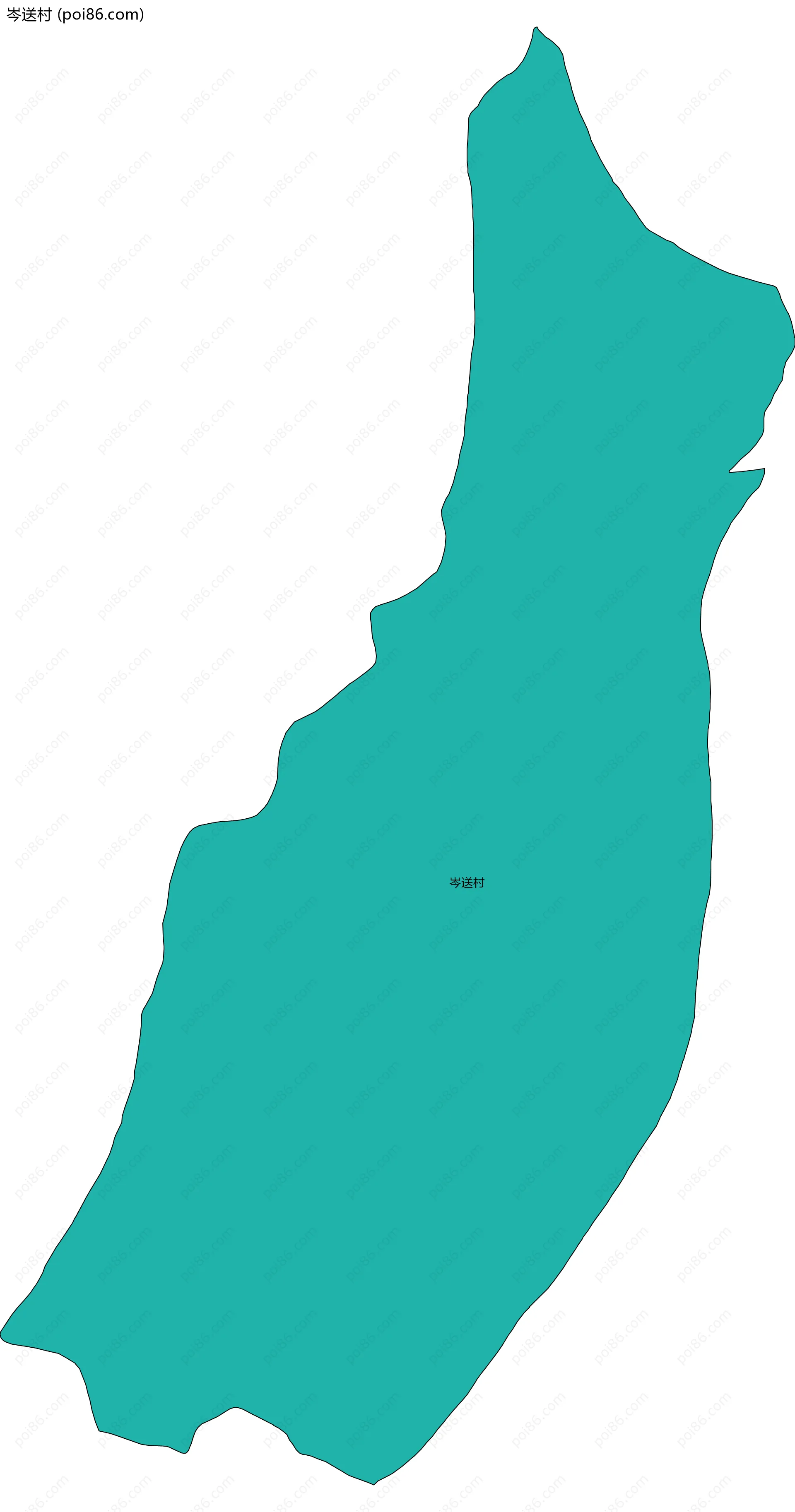 岑送村边界地图