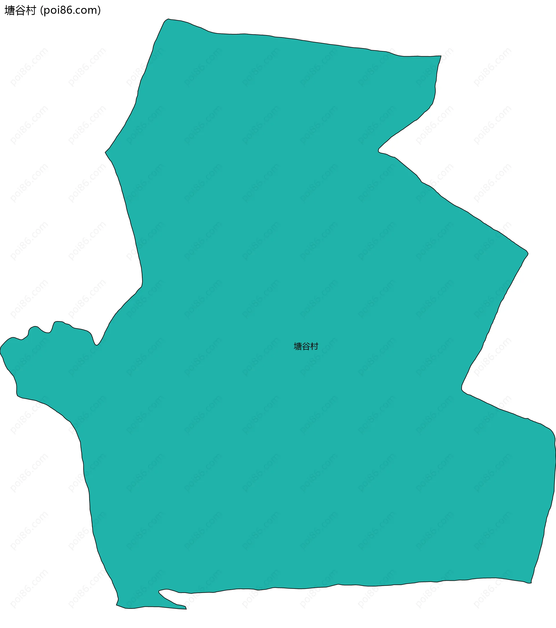 塘谷村边界地图