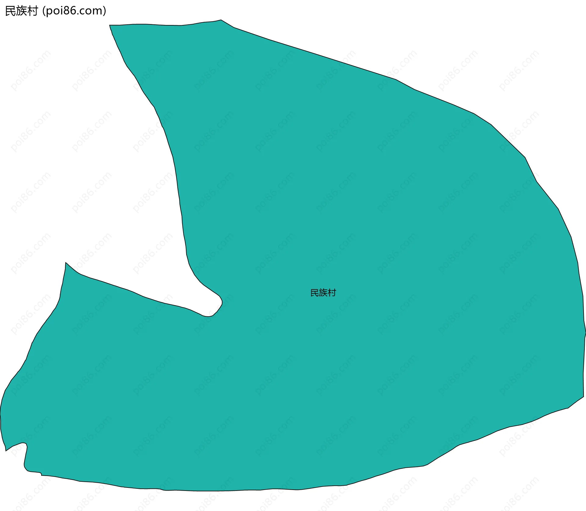 民族村边界地图