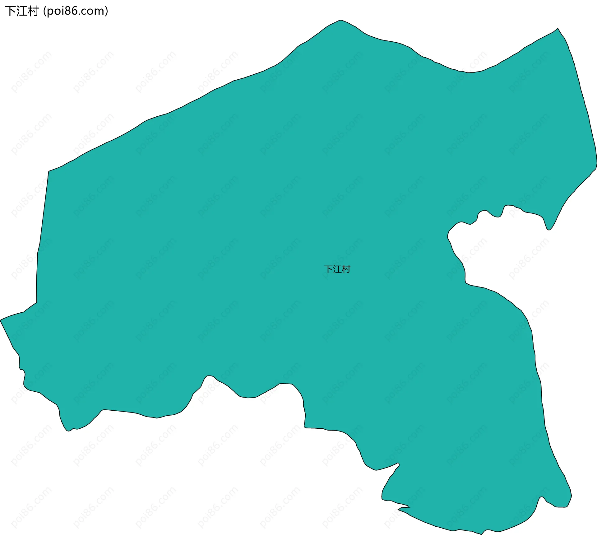 下江村边界地图