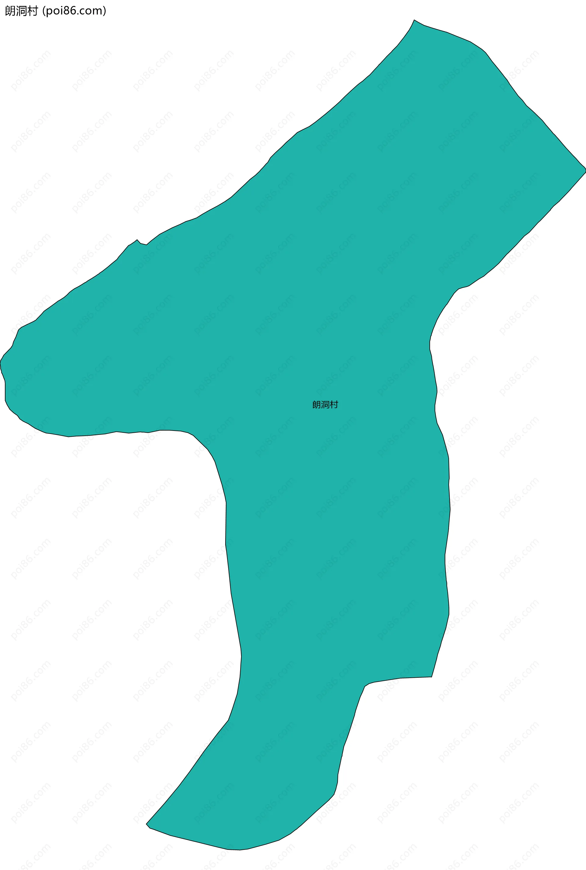 朗洞村边界地图