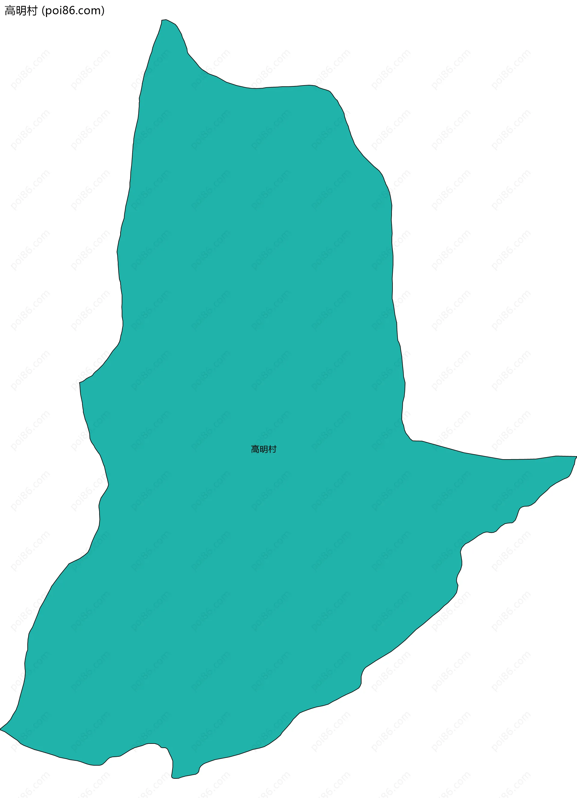 高明村边界地图