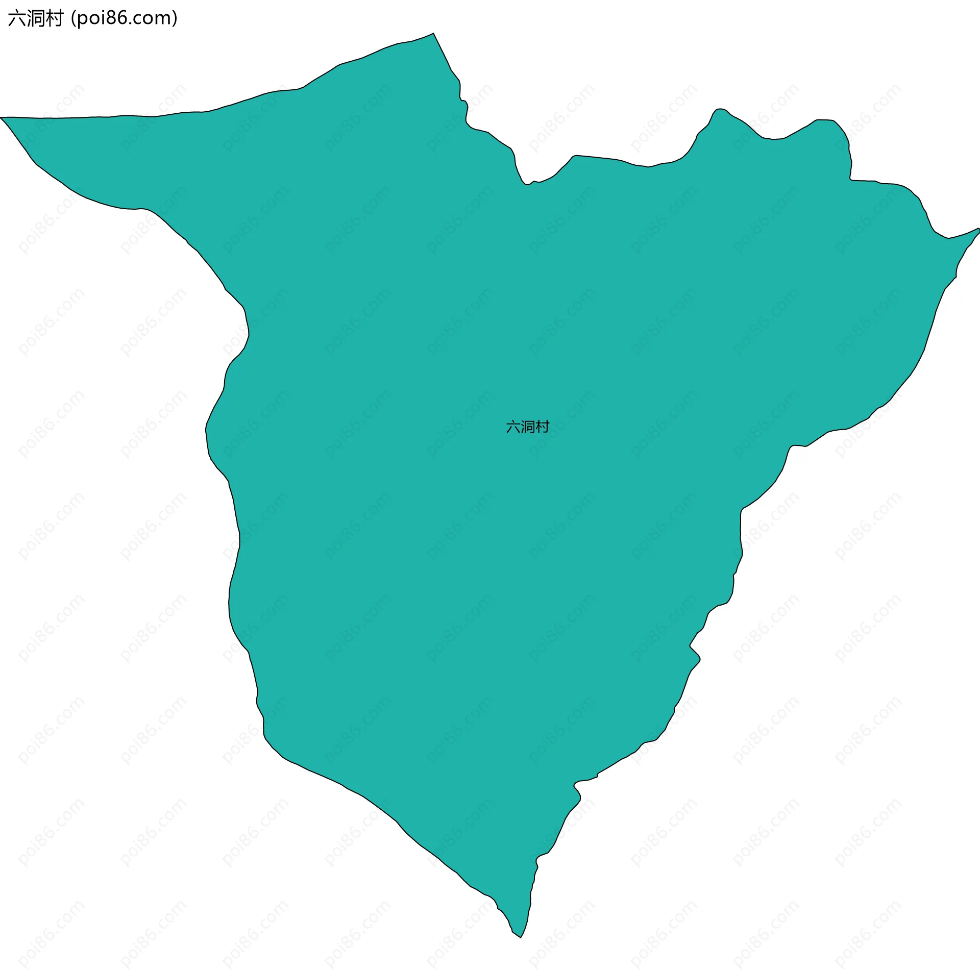 六洞村边界地图