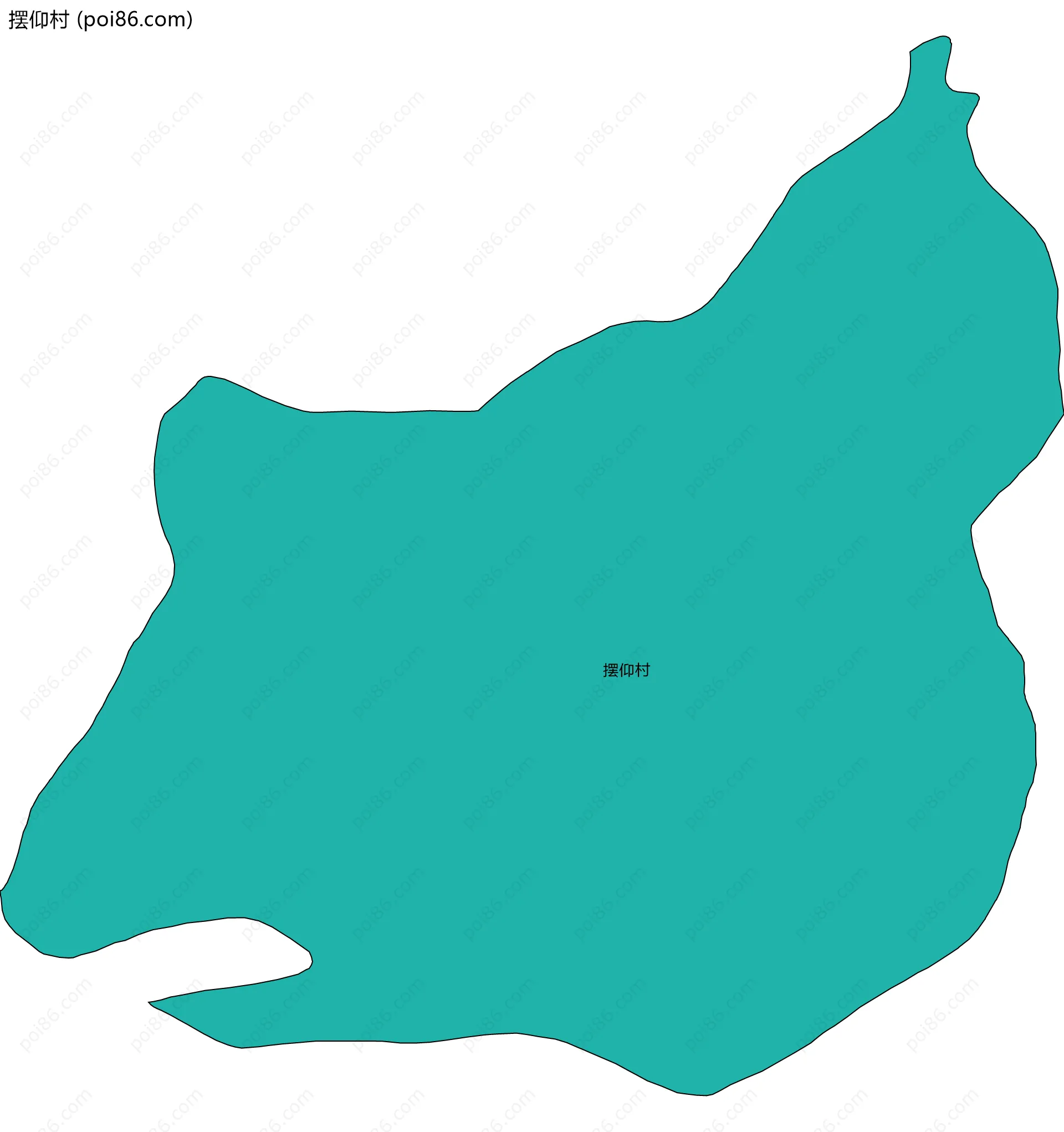 摆仰村边界地图