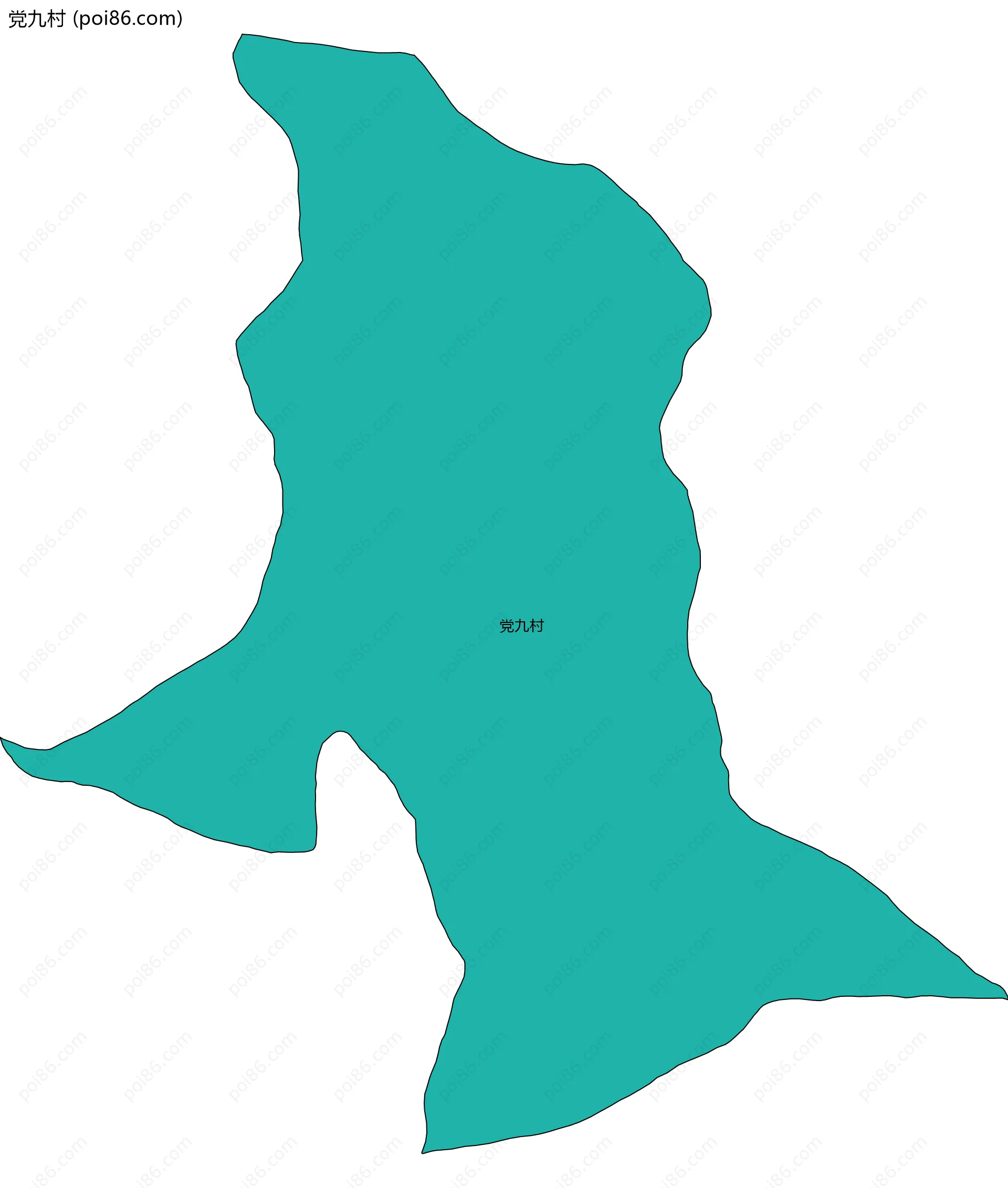 党九村边界地图