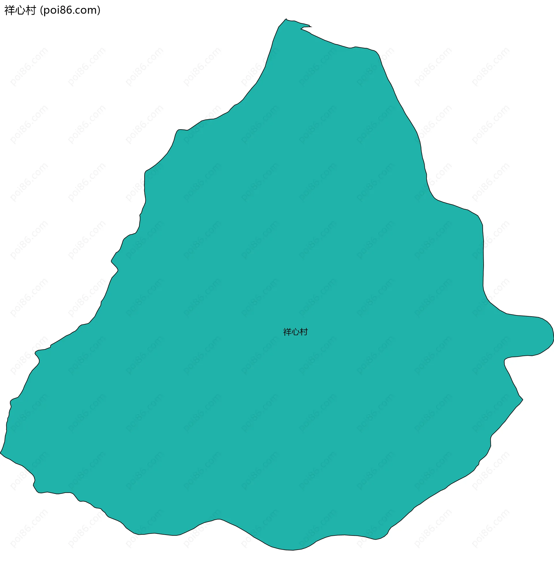 祥心村边界地图