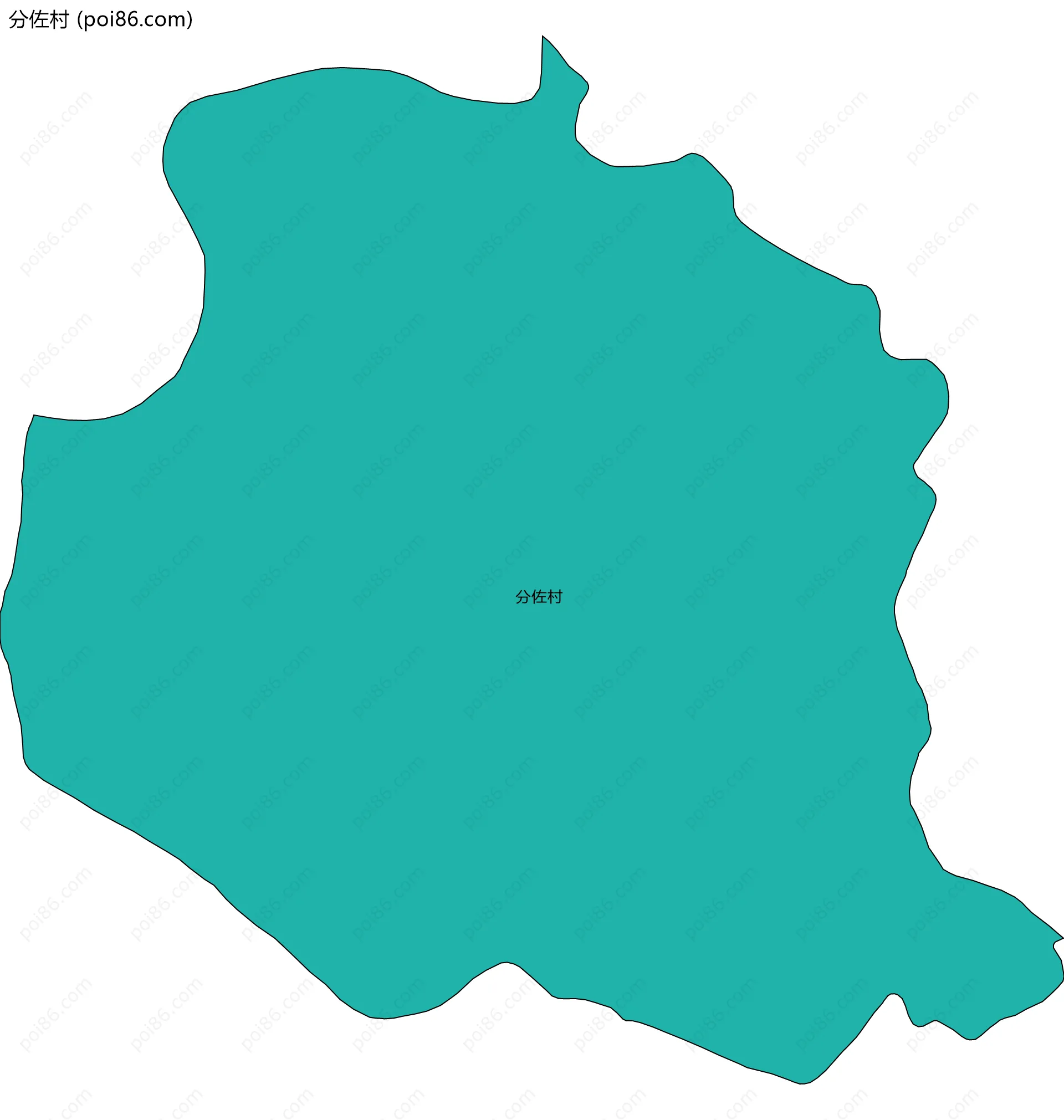 分佐村边界地图
